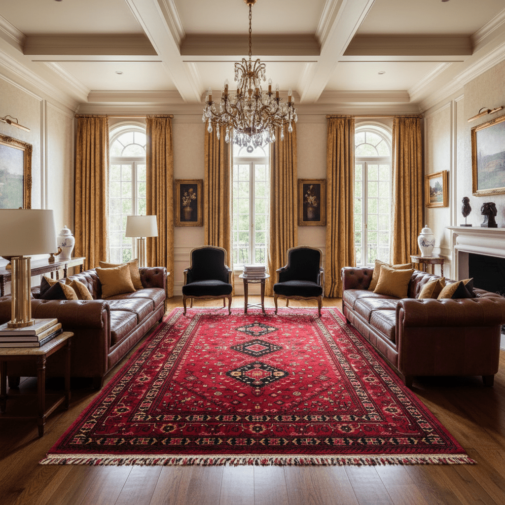 Luxurious Tencel Ruby Nomad Rug - Turkish Style, Eco-Friendly Comfort