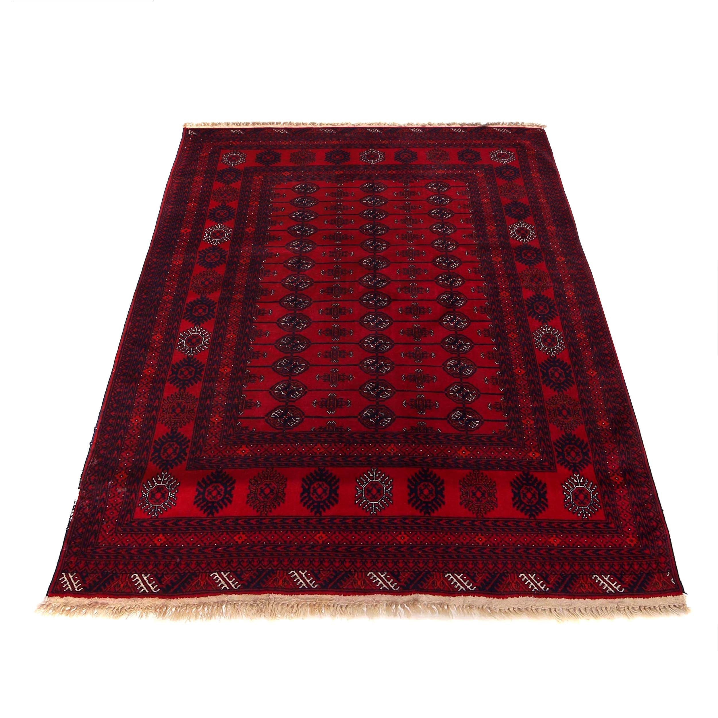 Premium Handmade Bokhara Wool Area Rug 137x189 cm (ID 1324)