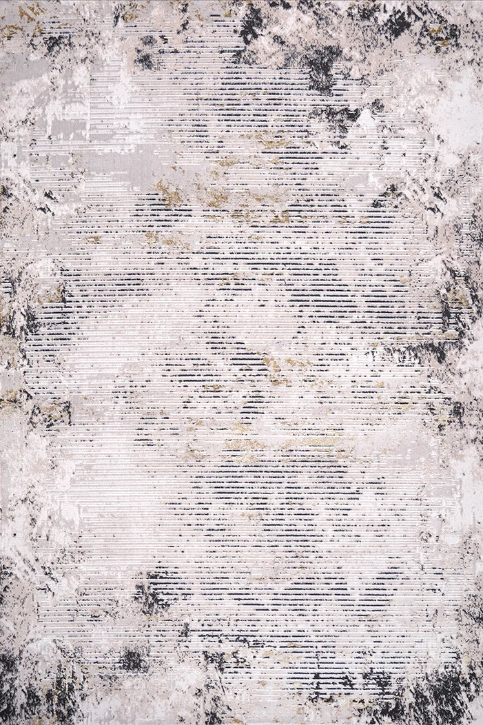 Ruby Weathered Lines Grey Beige Rug