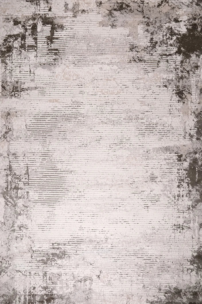 Lorenz Faded Linear Texture Grey Cream Rug