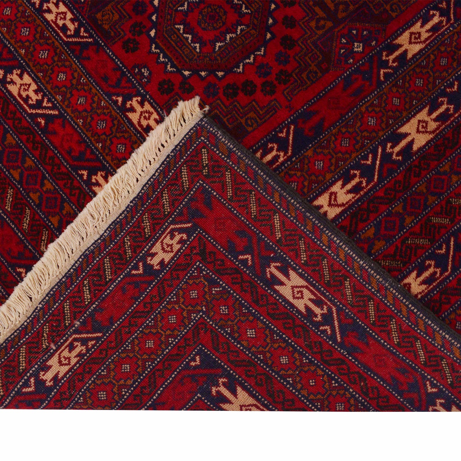 Handmade Red Bokhara Wool Area Rug 207x287 cm (ID 5006)