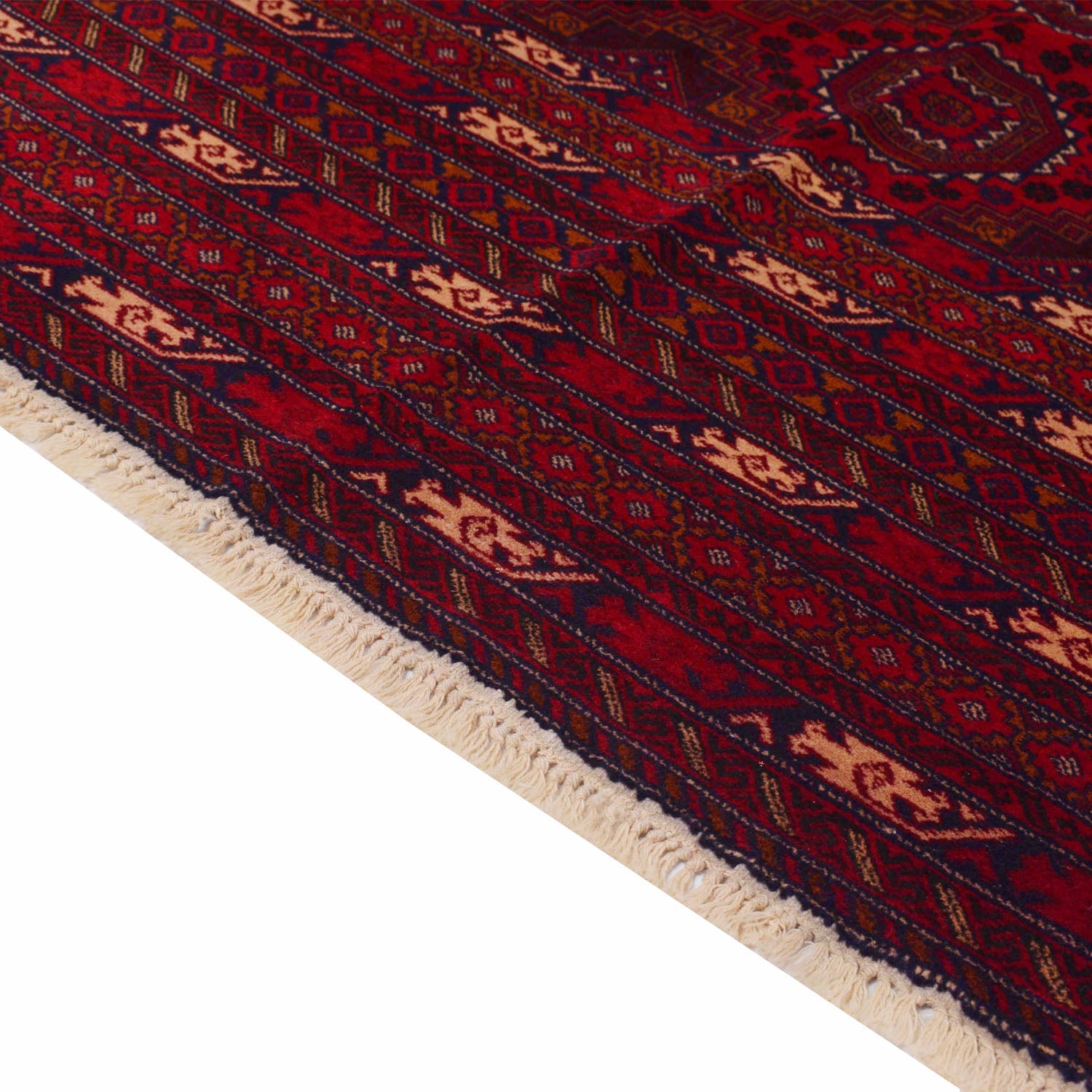 Handmade Red Bokhara Wool Area Rug 207x287 cm (ID 5006)