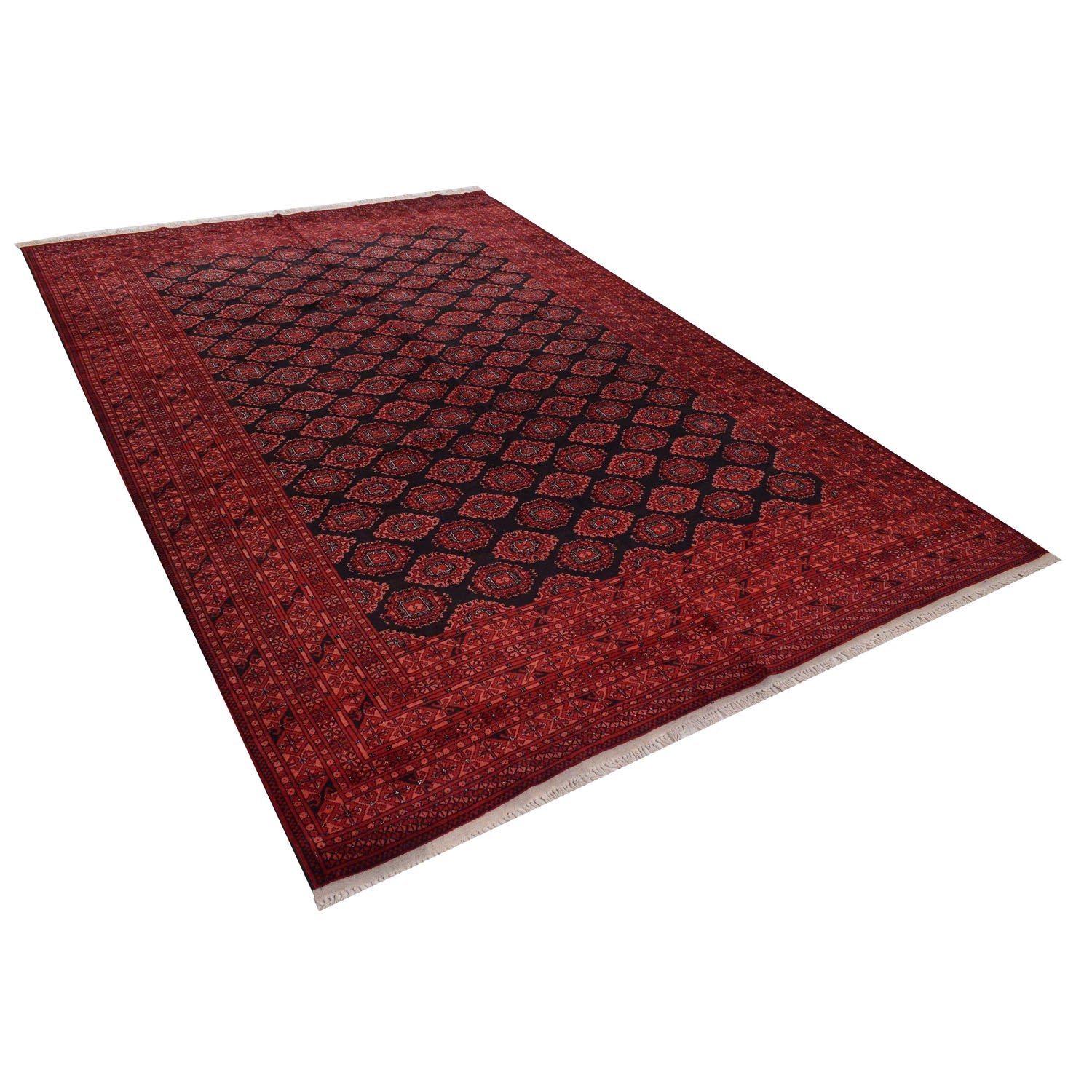 Handmade Wool Bokhara Area Rug Black 76x112 in (ID 5007)