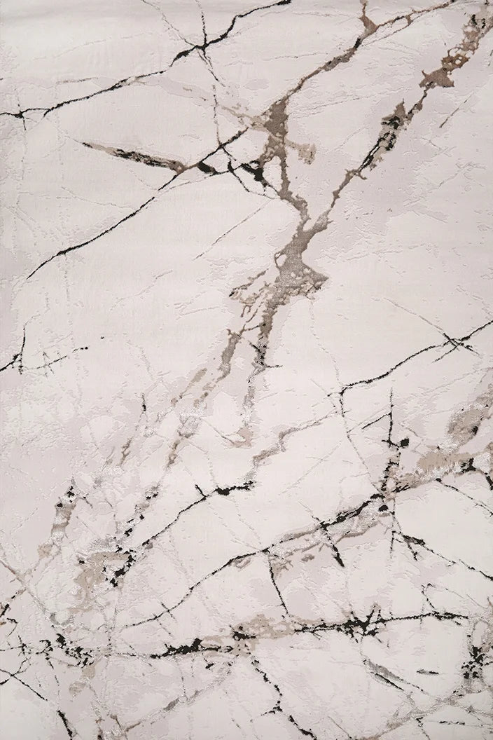 Ruby White Marble Vein Rug