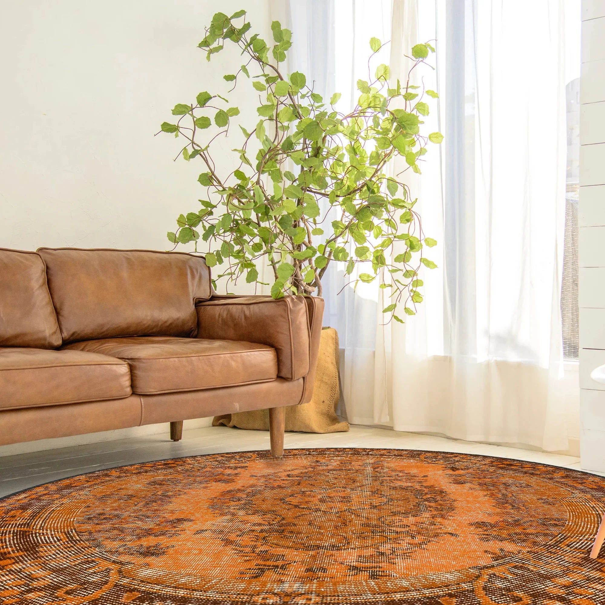 Retro Orange Rug - Aladdinrugs
