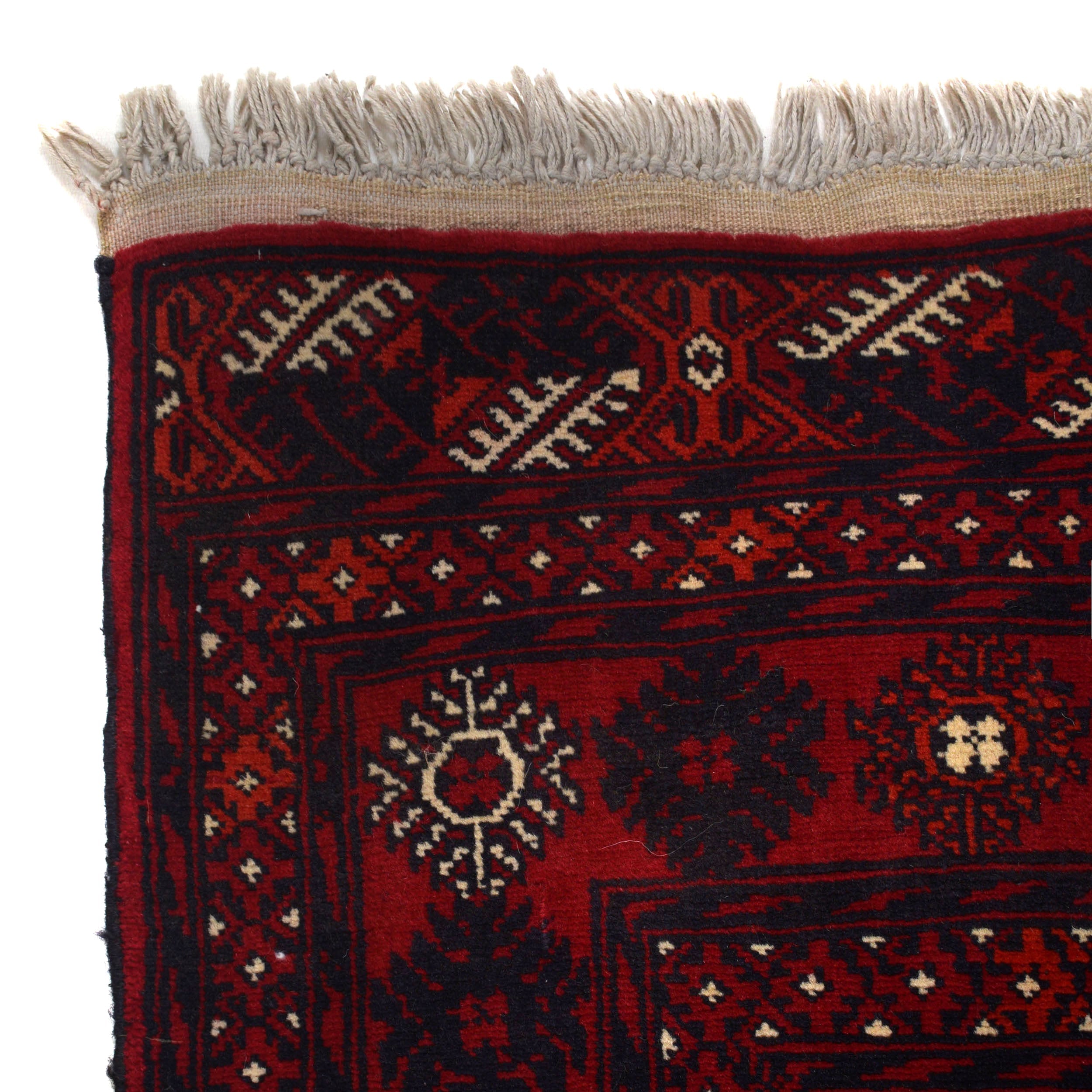 Handmade Wool Bokhara Area Rug Red 123x192cm (ID 9033)