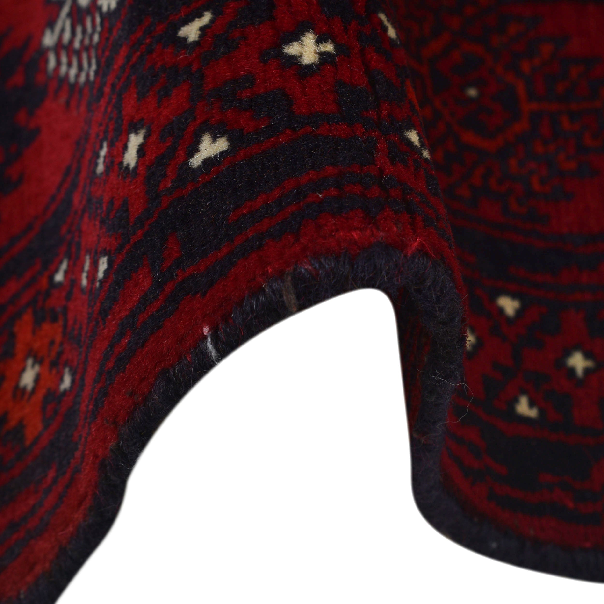 Handmade Wool Bokhara Area Rug Red 123x192cm (ID 9033)