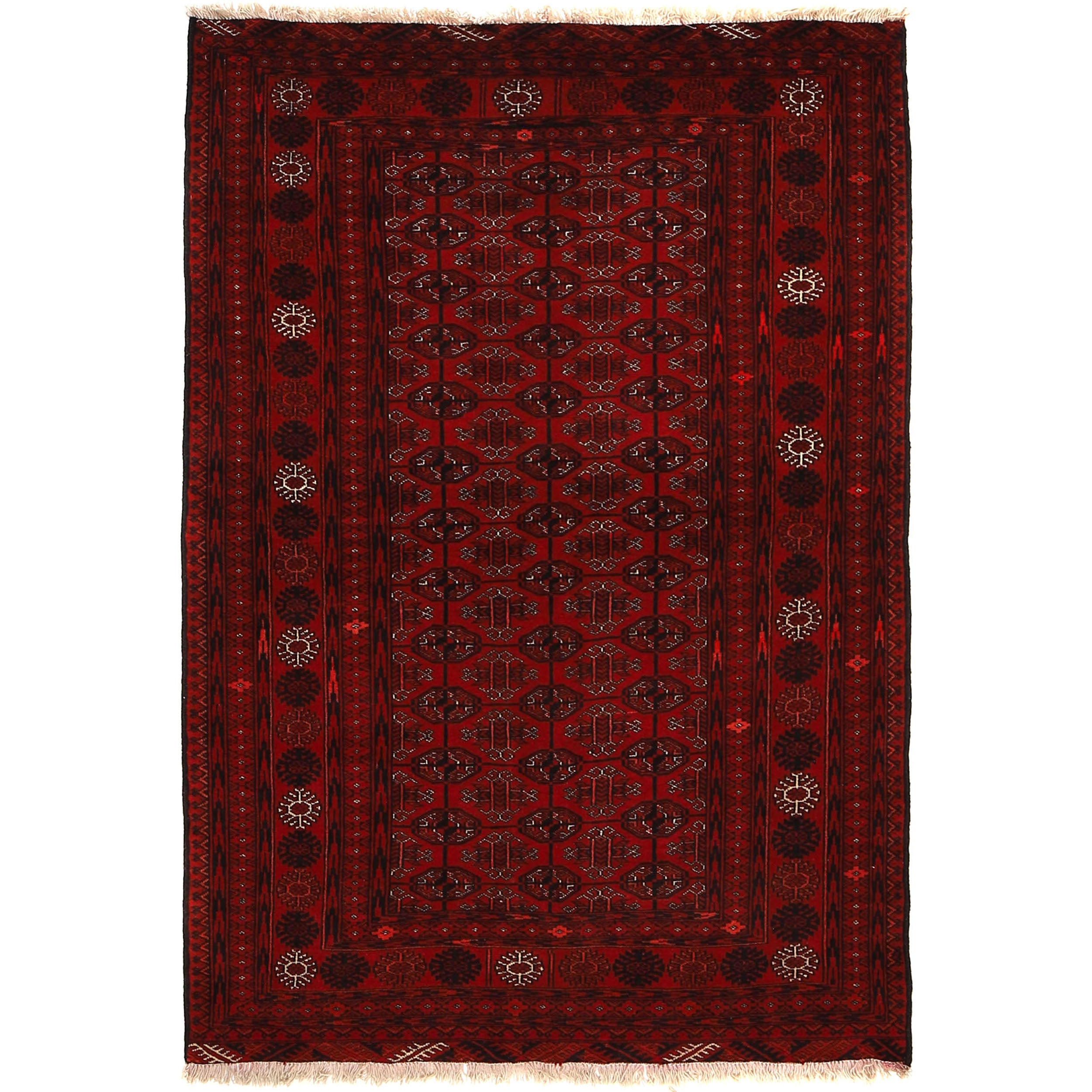 Premium Handmade Bokhara Wool Oriental Rug 120x181cm (ID 9034)