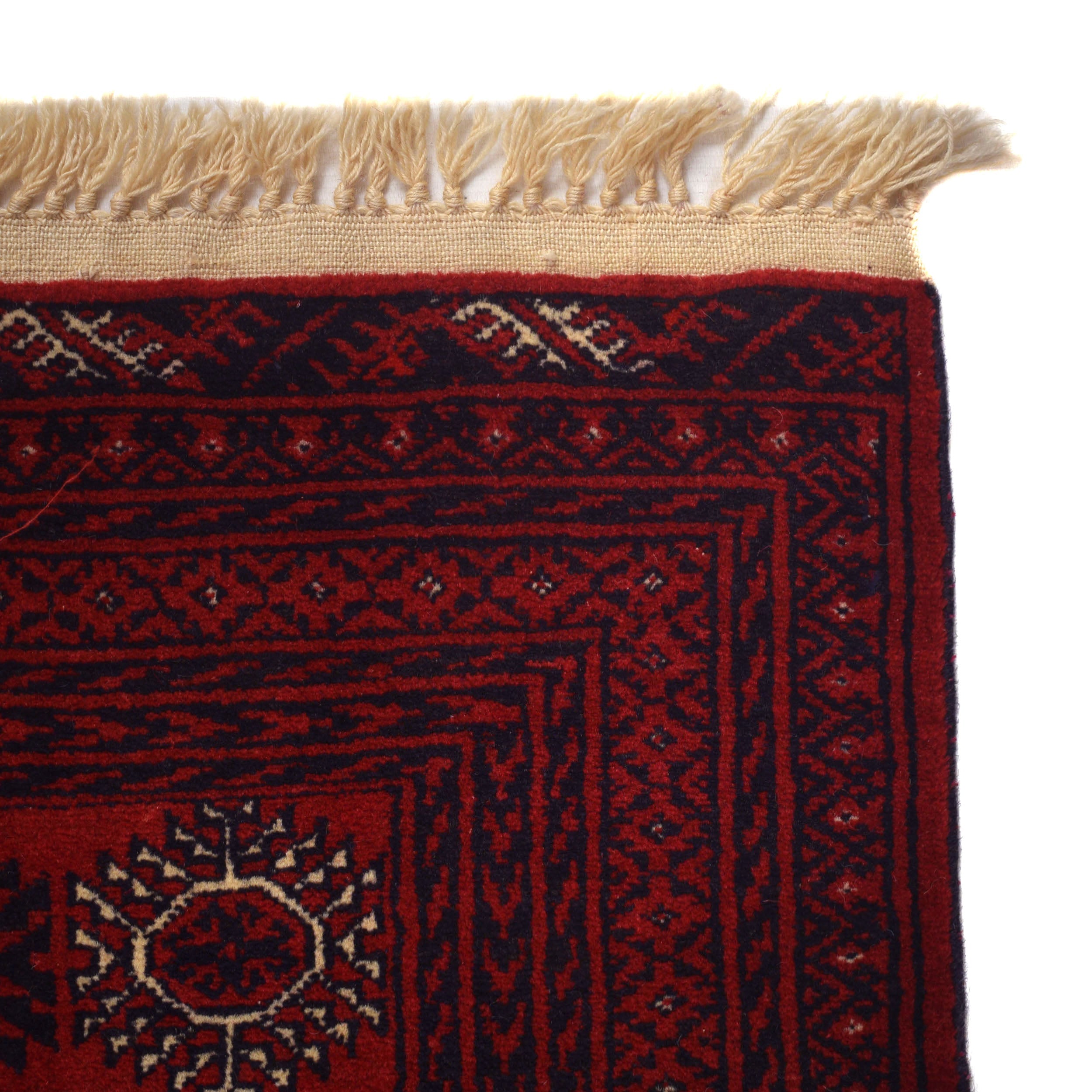 Handmade Bokhara Wool Area Rug Red 206x292cm (ID 9051)