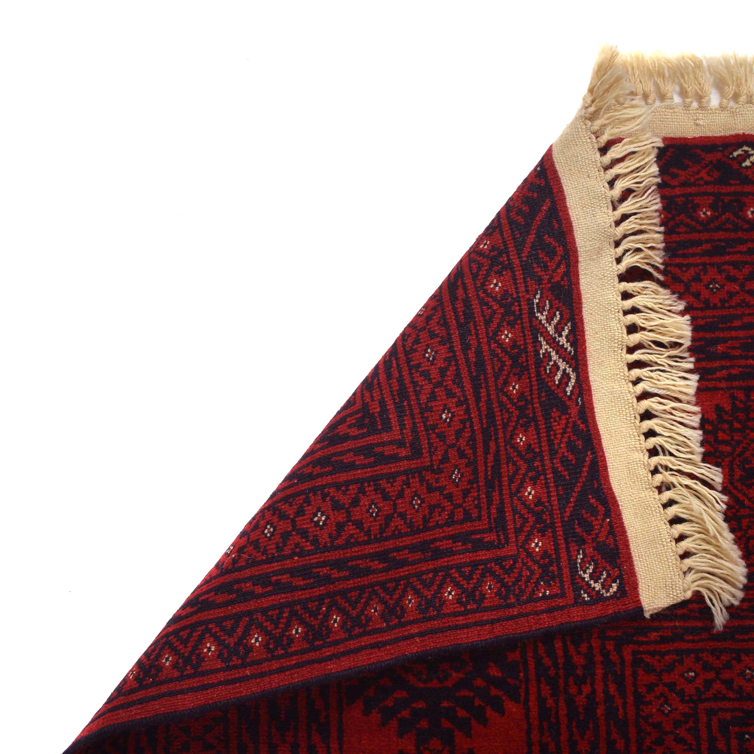 Handmade Bokhara Wool Area Rug Red 206x292cm (ID 9051)