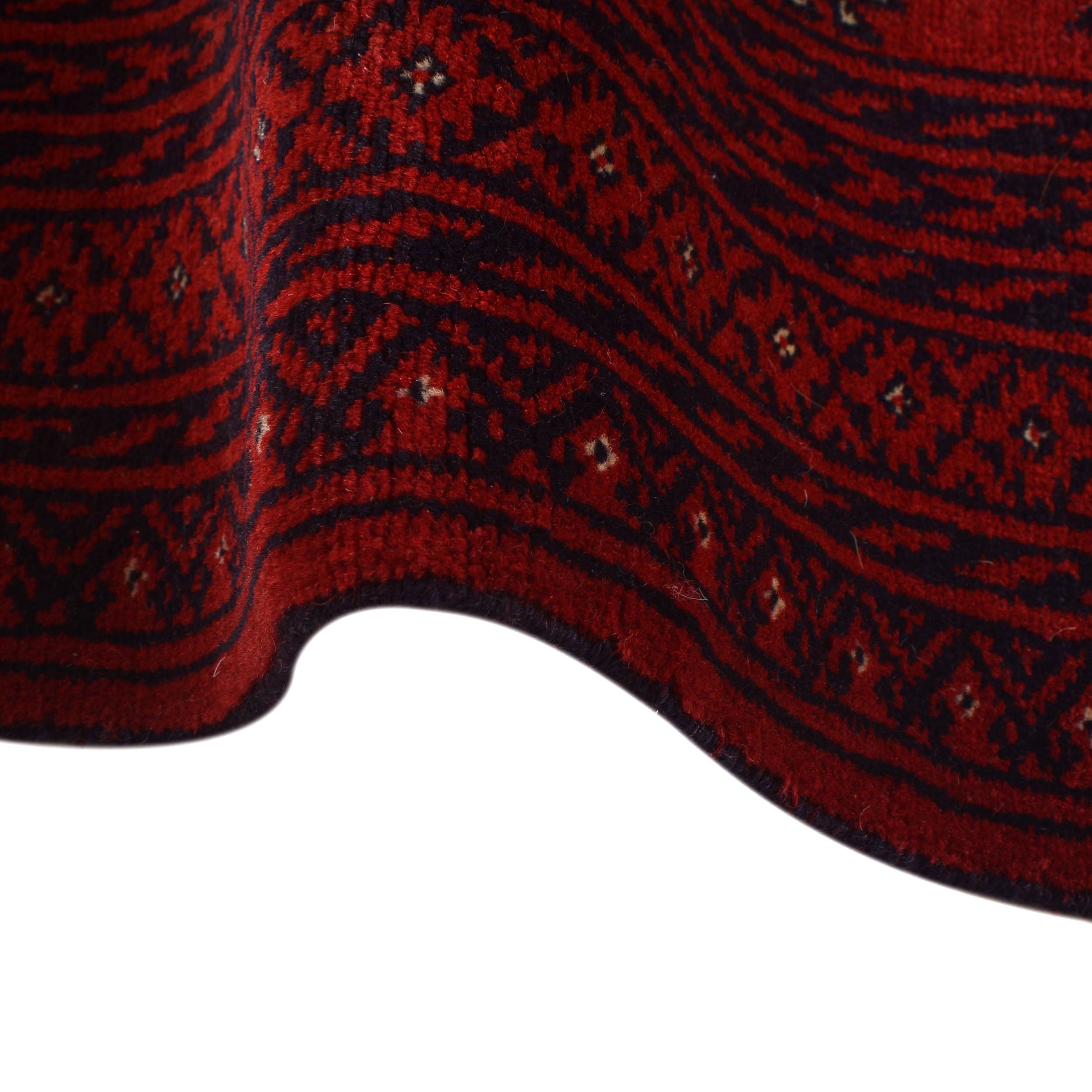 Handmade Bokhara Wool Area Rug Red 206x292cm (ID 9051)