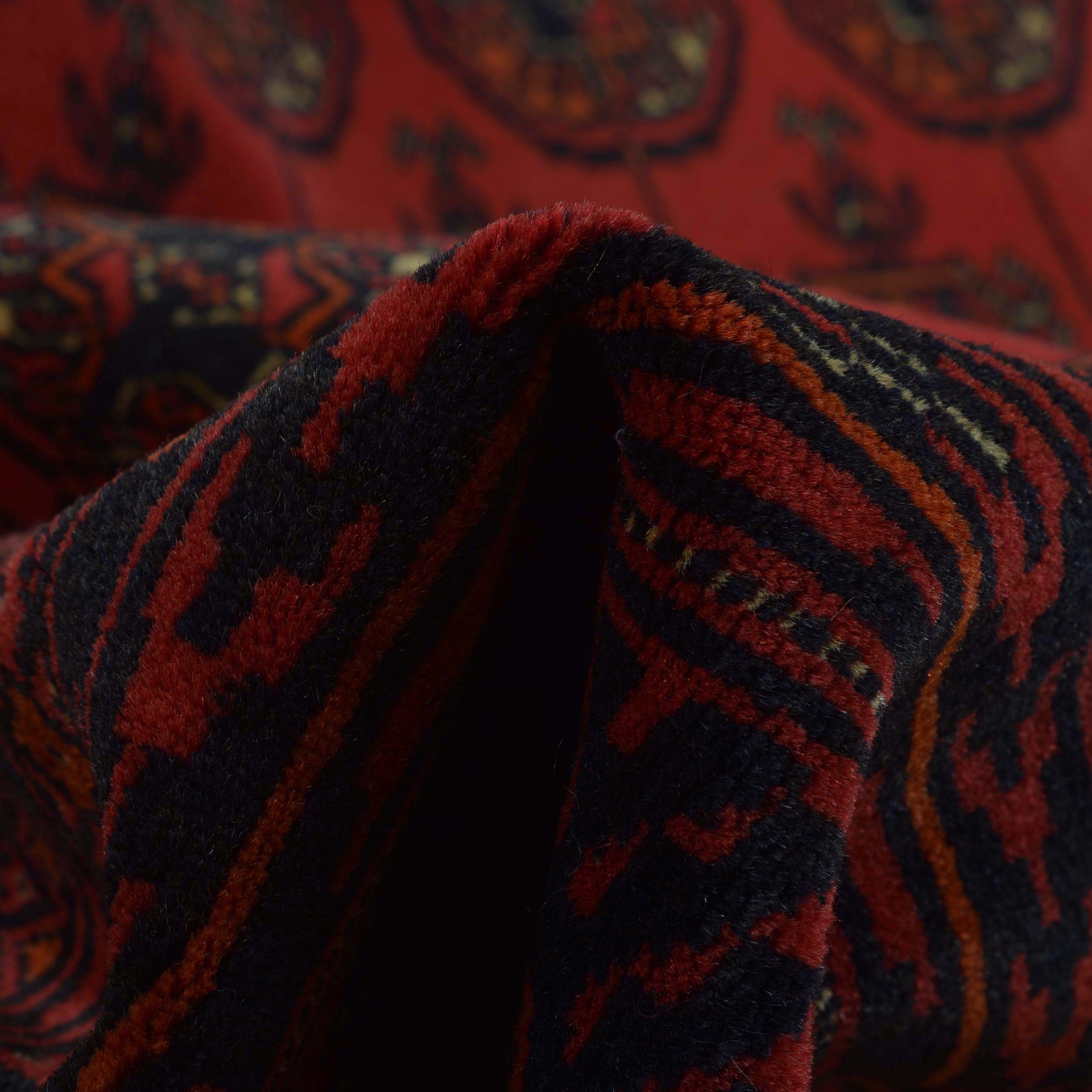 Handmade Wool Oriental Bokhara Area Rug 84x113in (ID 9223)