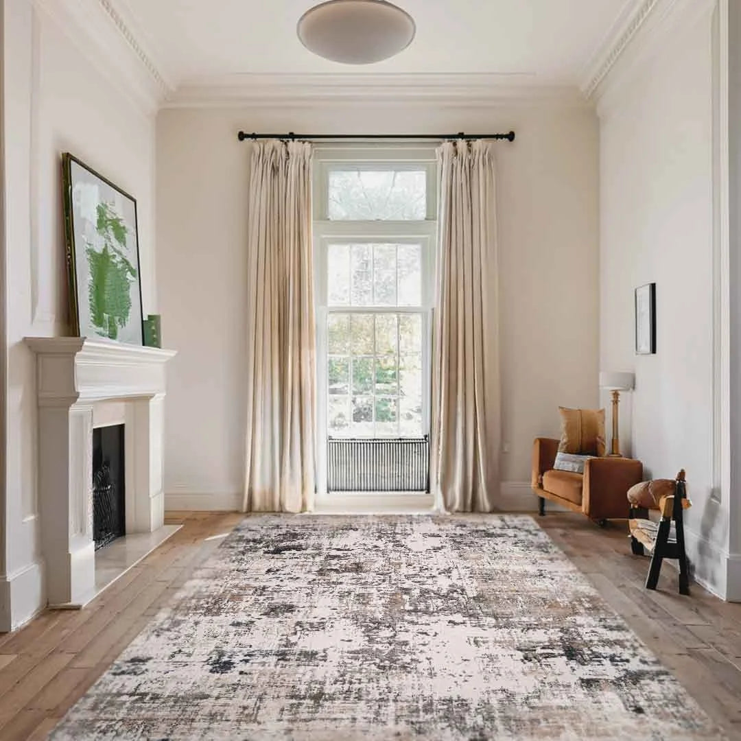 Lorenz Brushstroke Texture Cream Rug
