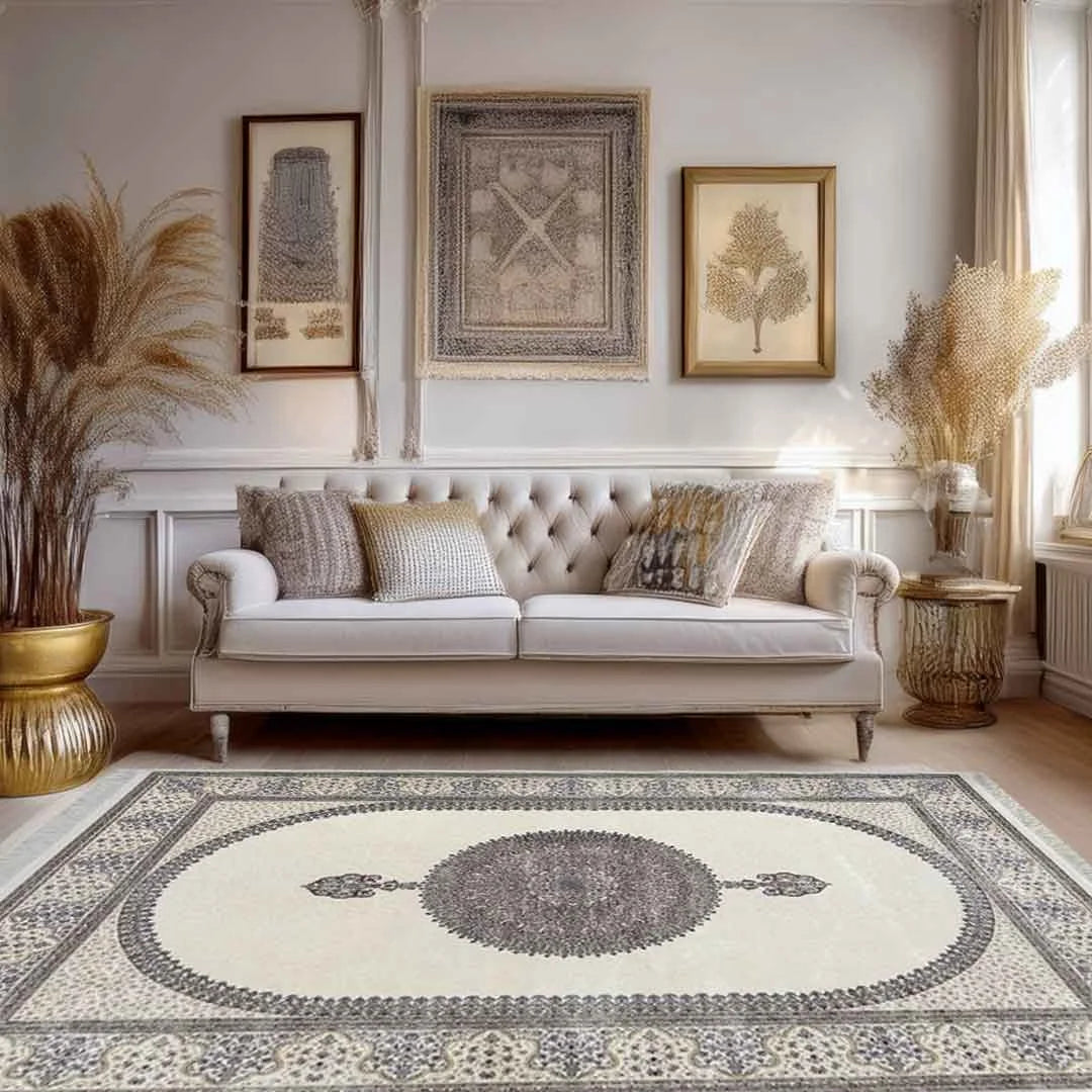 Minyatur Persian Cameo Cream Rug