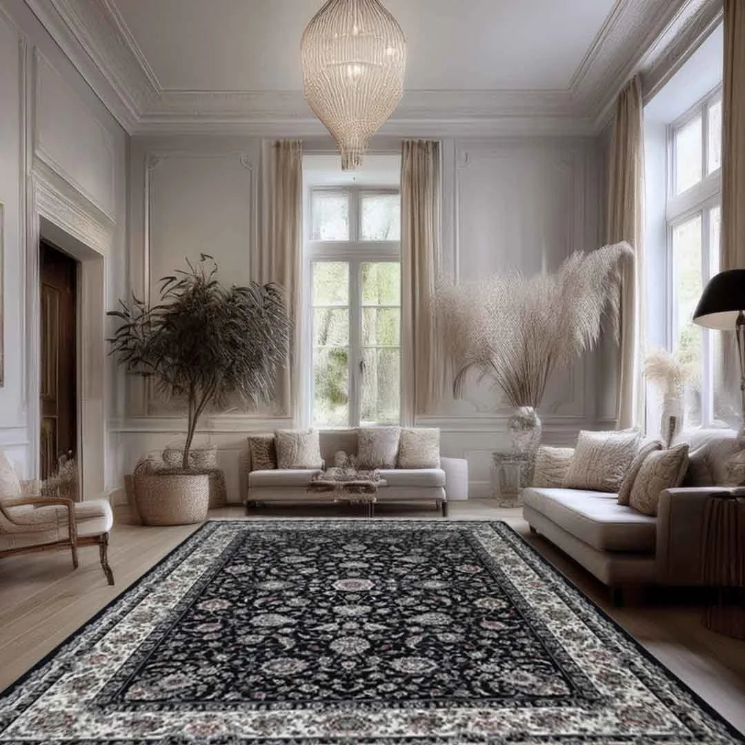 Minyatur Classic Persian Navy Traditional Rug