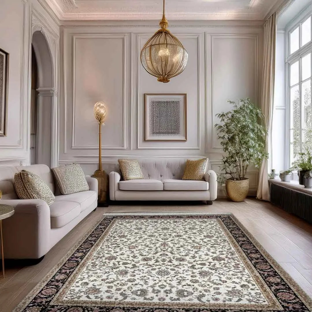 Minyatur Persian Garden Ivory Boteh Rug