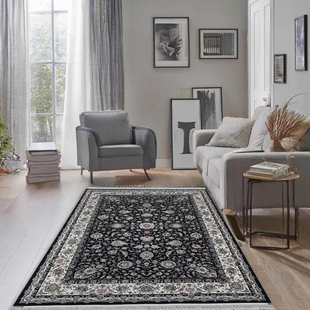 Minyatur Classic Persian Navy Traditional Rug