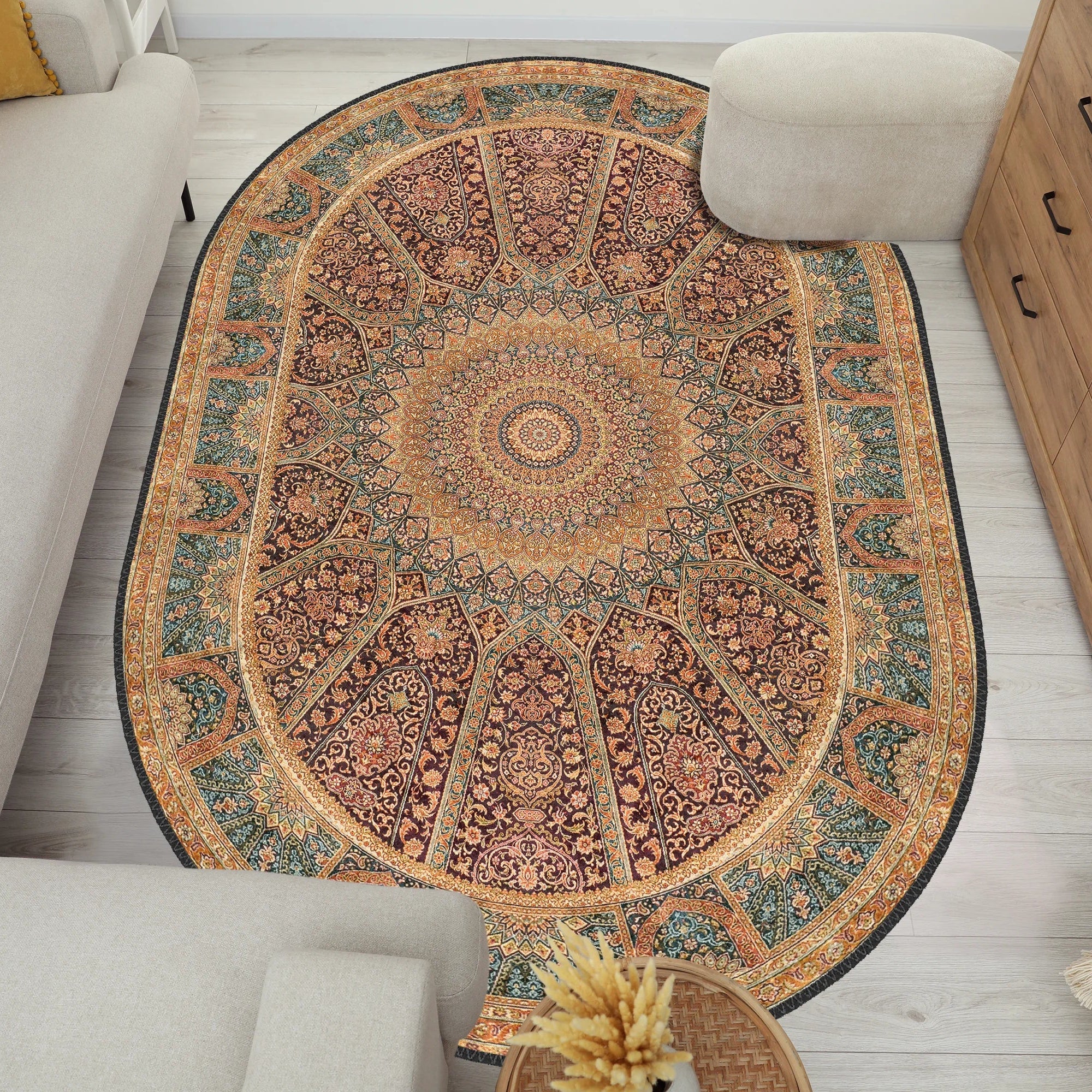 Intricate Medallion Carpet - Aladdinrugs