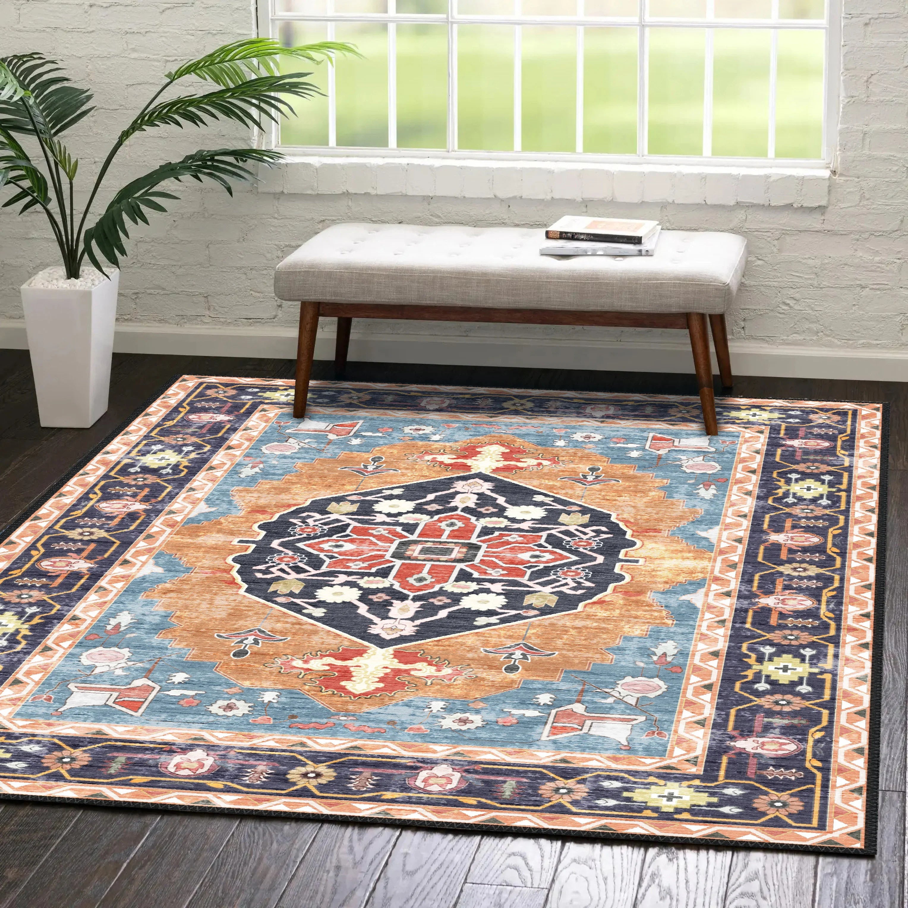 Bold Medallion Rug - Aladdinrugs
