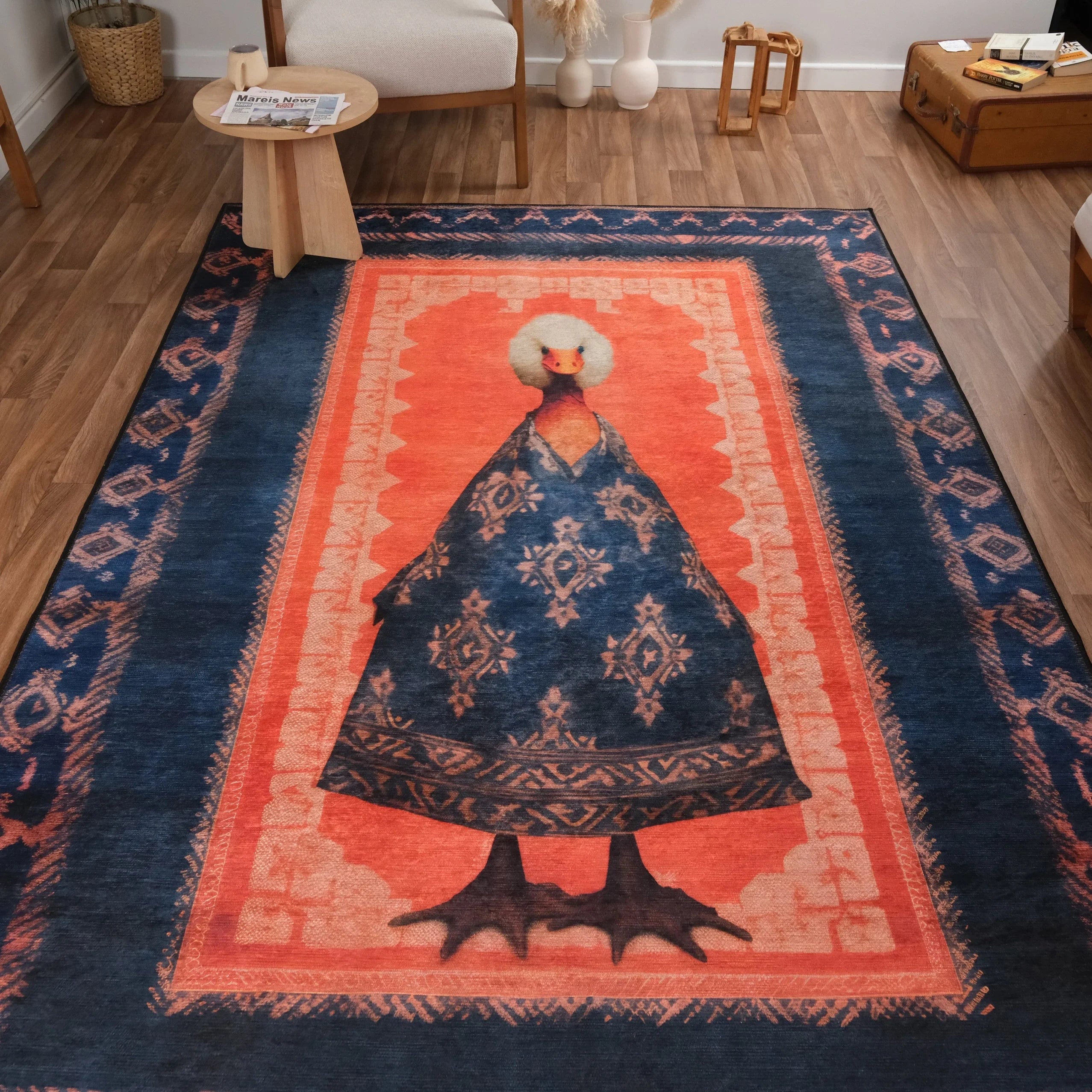 Artistic Goose Portrait Rug - Aladdinrugs