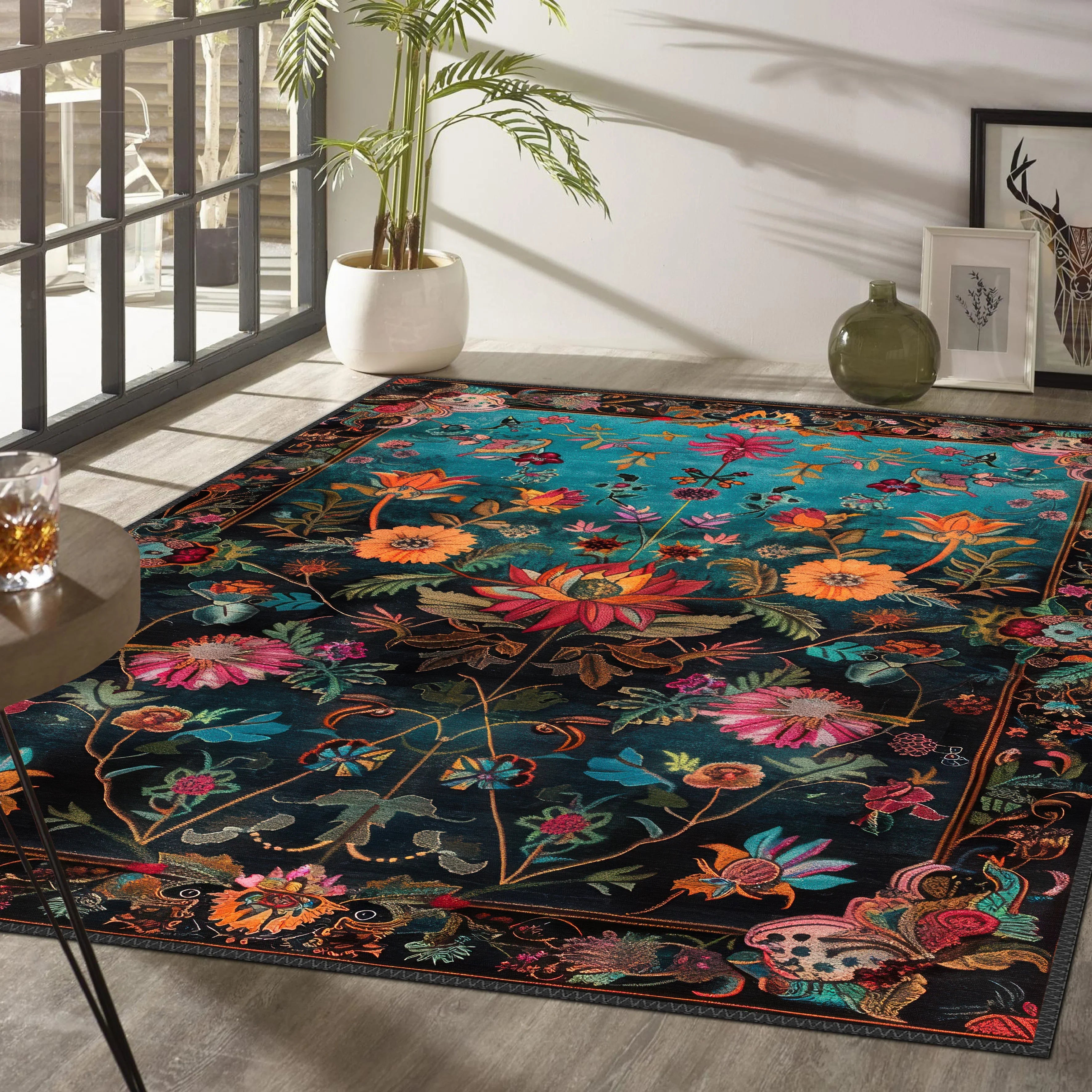 Floral Tapestry Rug - Aladdinrugs