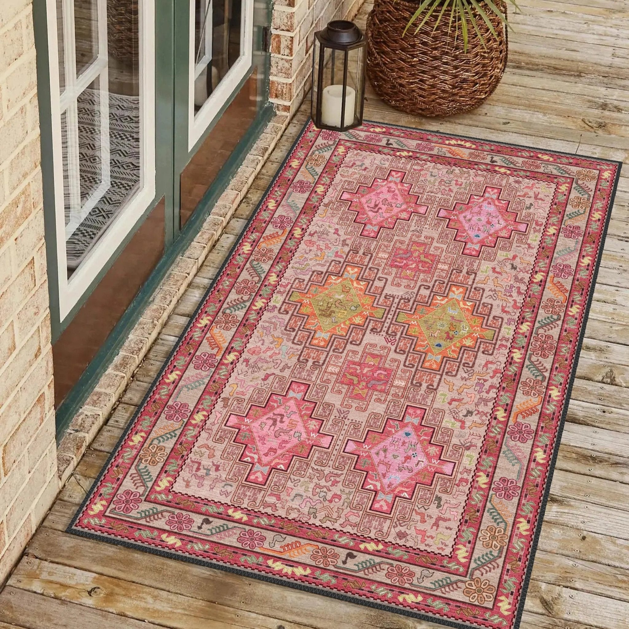 Pink Tribal Rug - Aladdinrugs