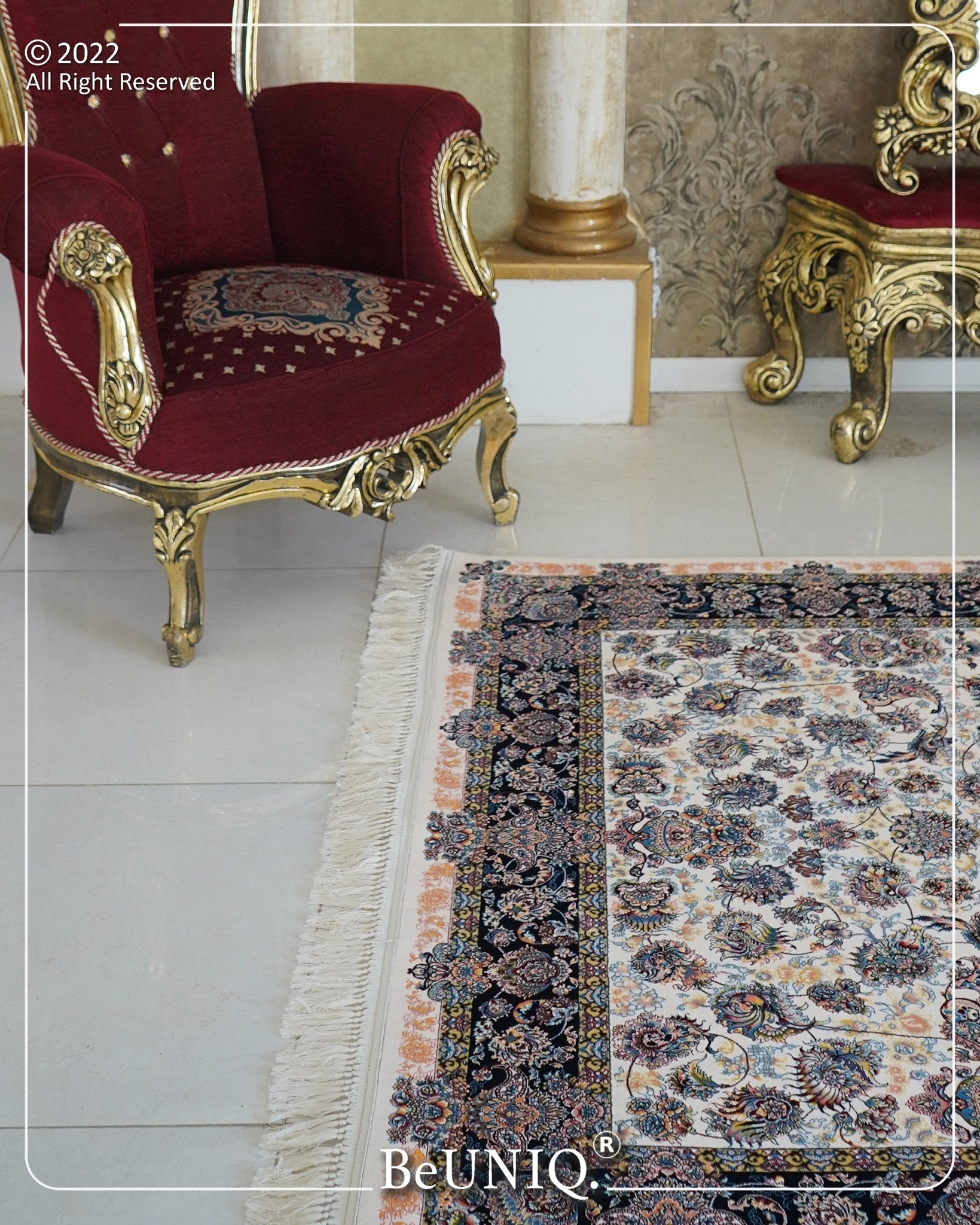 Miniature Persian Tufted Area Rug B1127 - Aladdinrugs