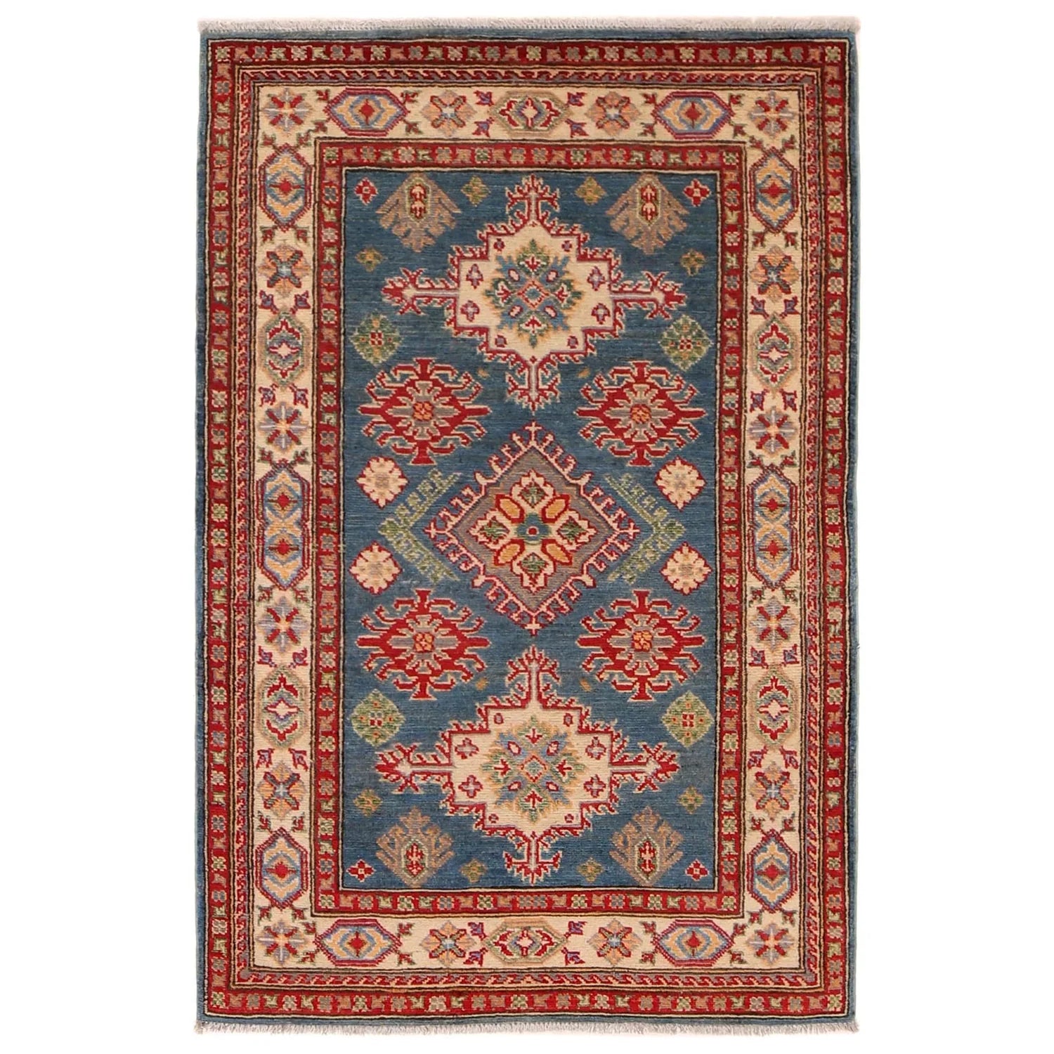 Blue Color Kazak Rug 98 x 153 (cm)- No. B34624