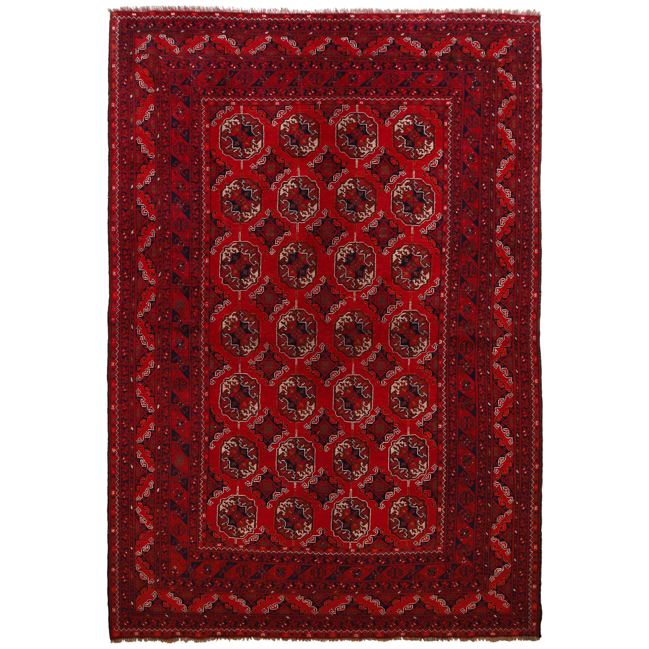 Handmade Wool Bokhara Area Rug 6'4"x9'6" (ID B35168) Premium