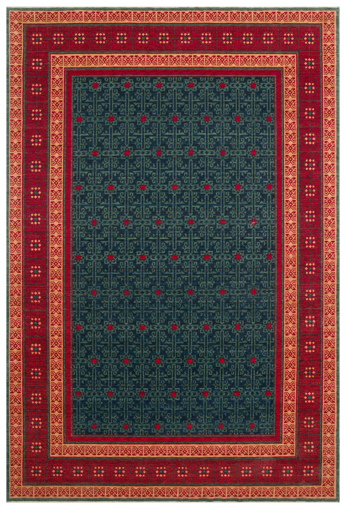 Blue Oriental Geometric Rug | Aladdin Rugs
