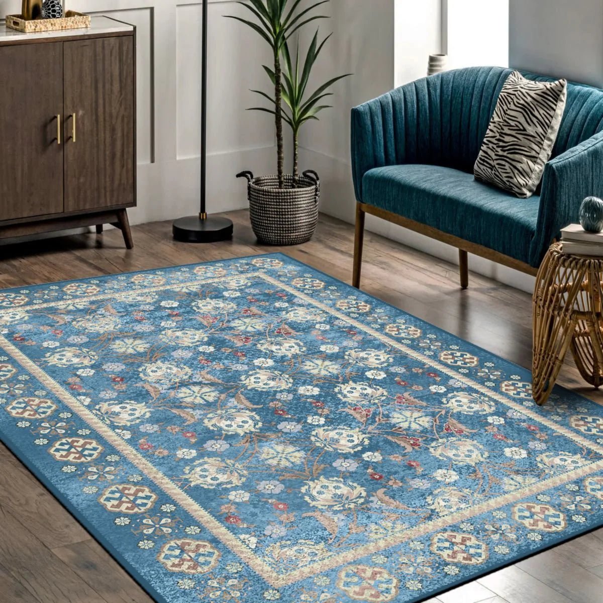 Blue Oushak Rug - Aladdinrugs