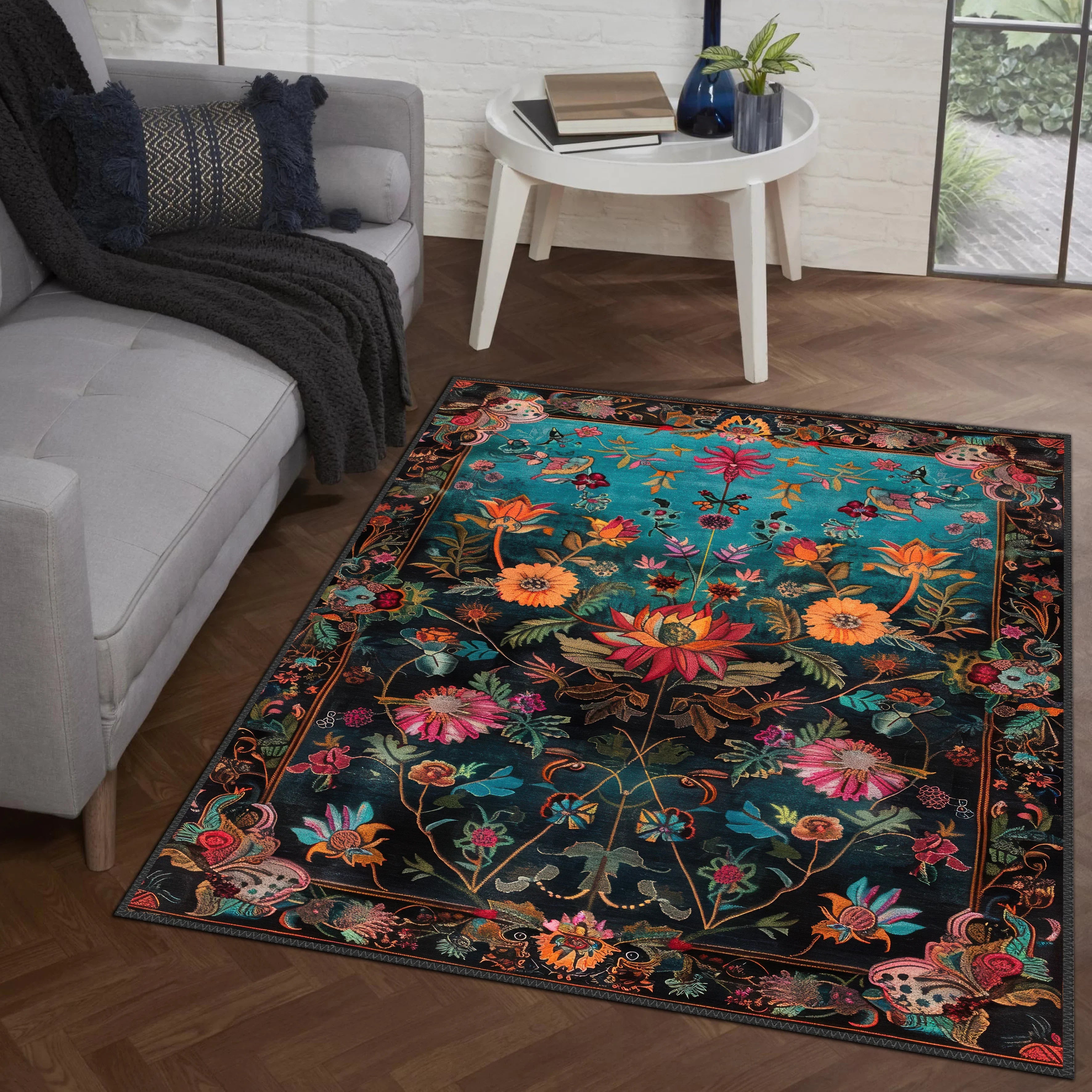 Floral Tapestry Rug - Aladdinrugs