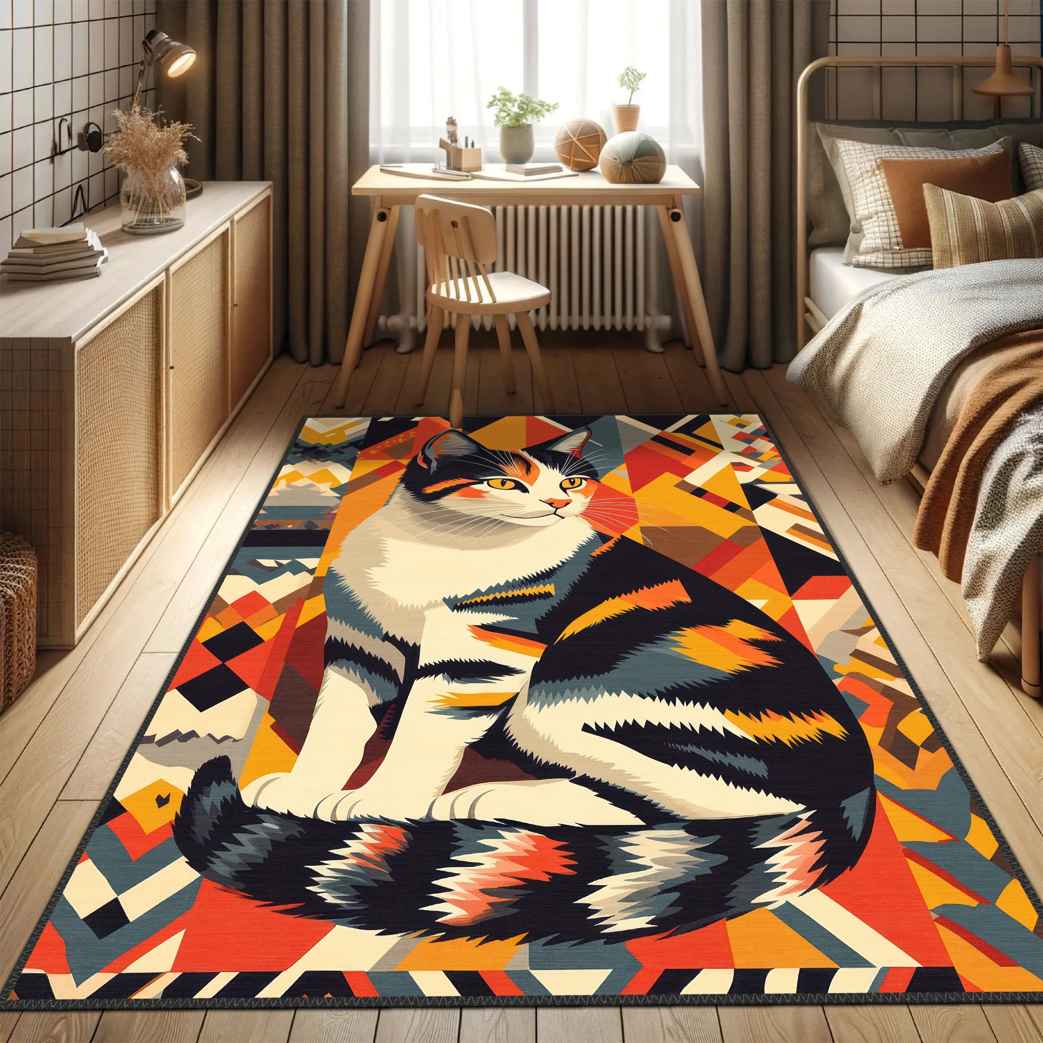 Abstract Cat Rug - Aladdinrugs