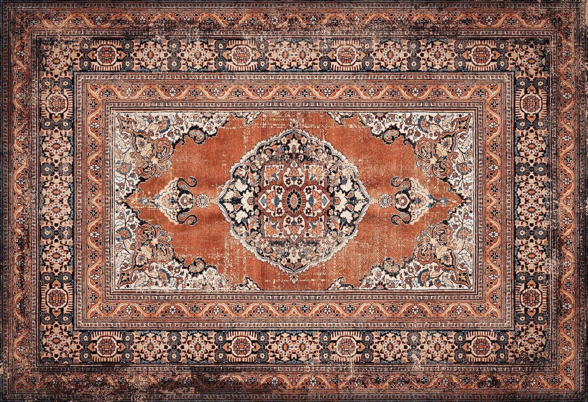 Terracotta Oriental Rug - Aladdinrugs
