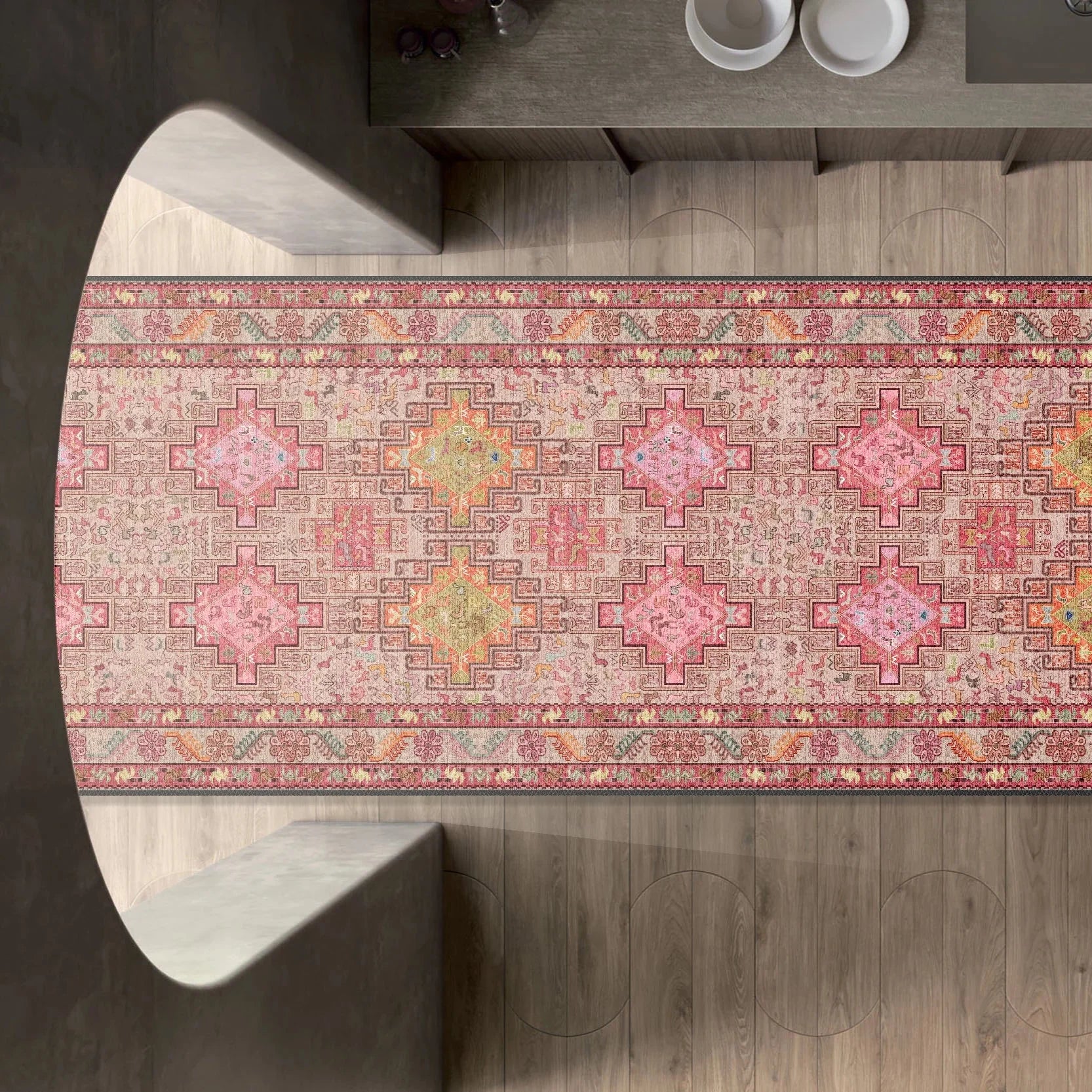 Pink Tribal Rug - Aladdinrugs
