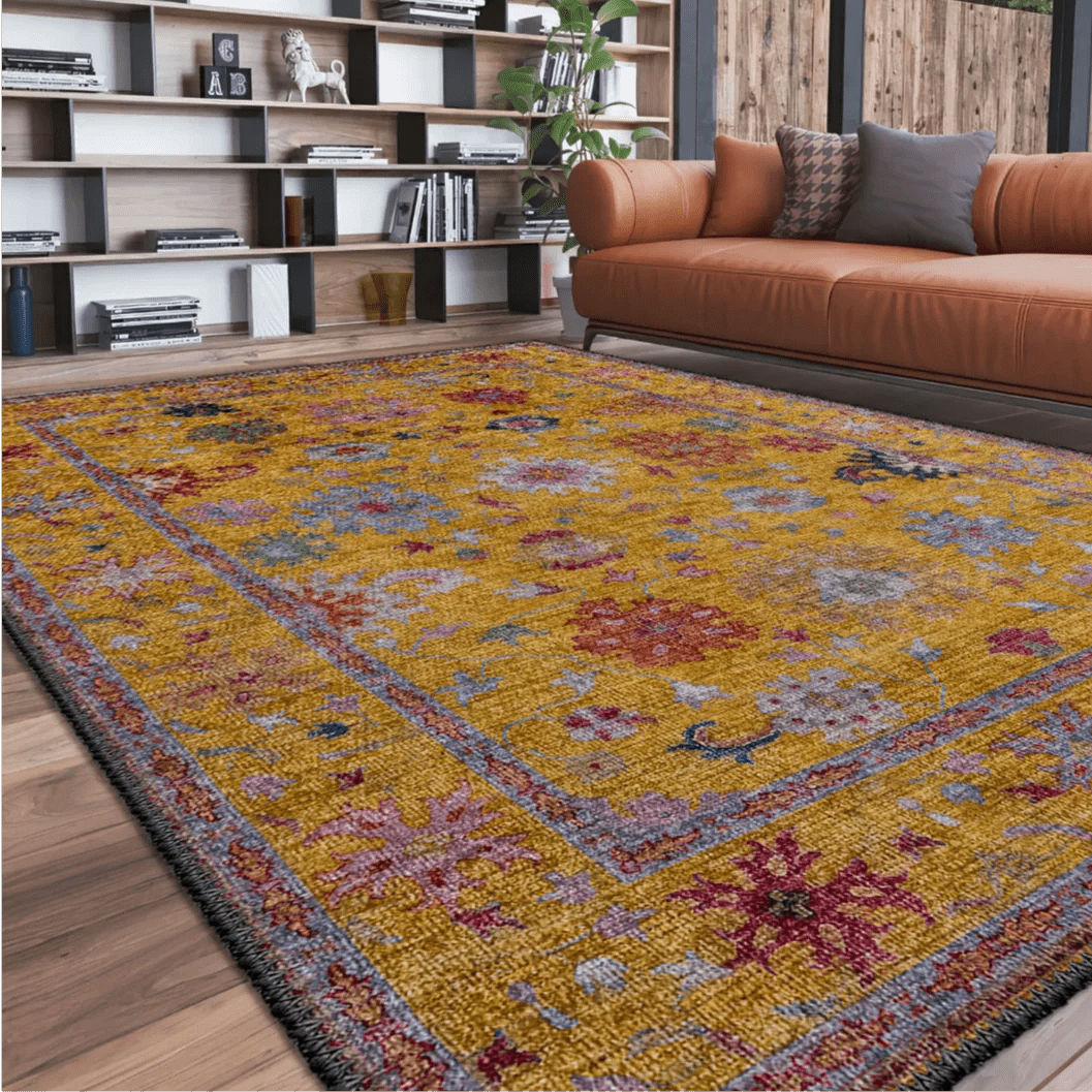 Vibrant Yellow Rug - Aladdinrugs