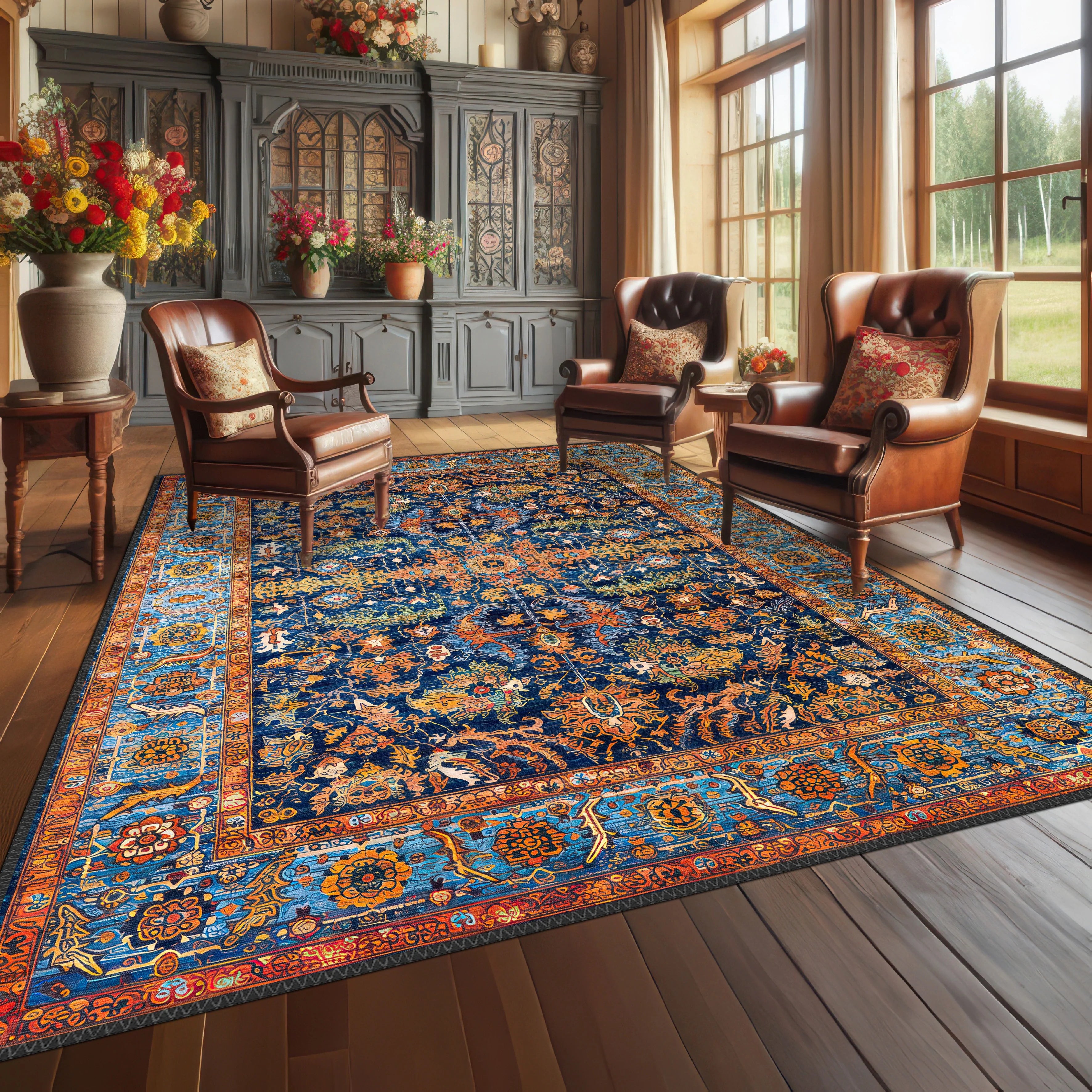 Royal Blue Persian Rug