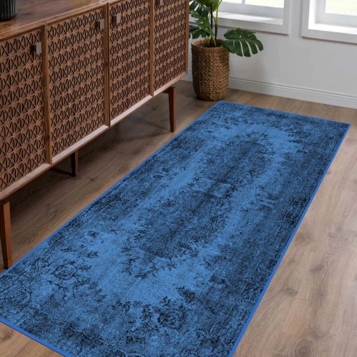 Dark Blue Runner - Aladdinrugs