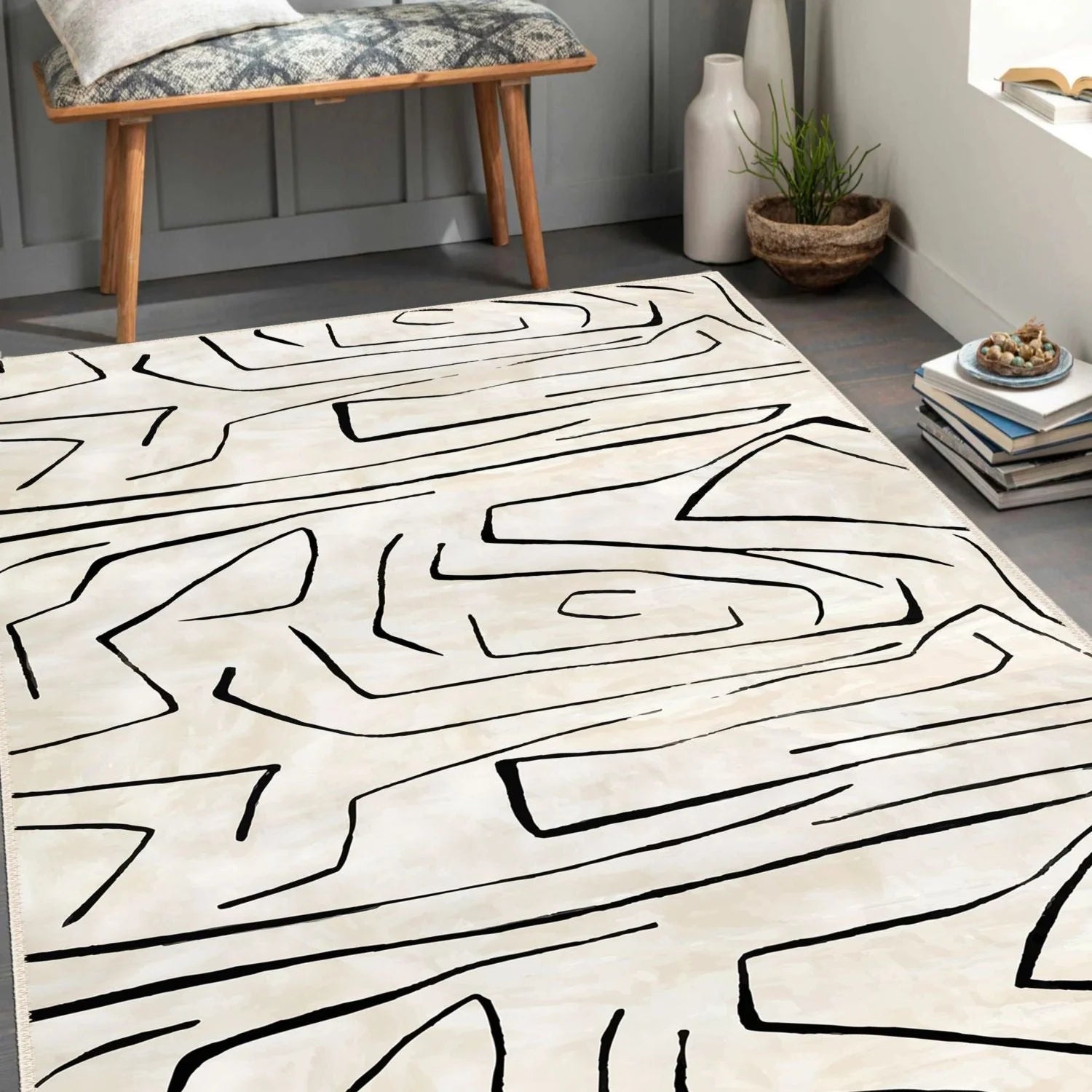 Line Art Runner - Aladdinrugs