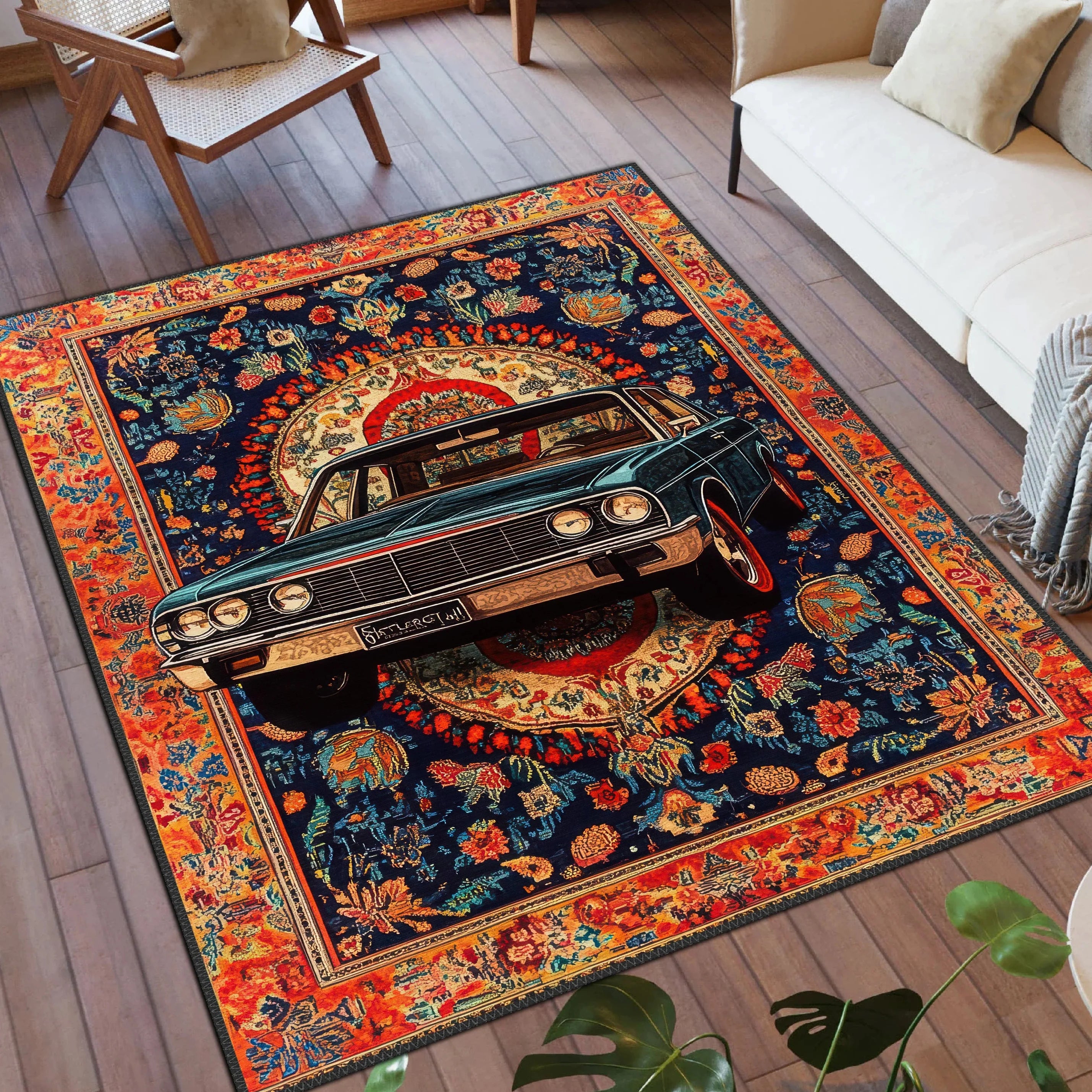 Classic Car Lovers Rug - Aladdinrugs