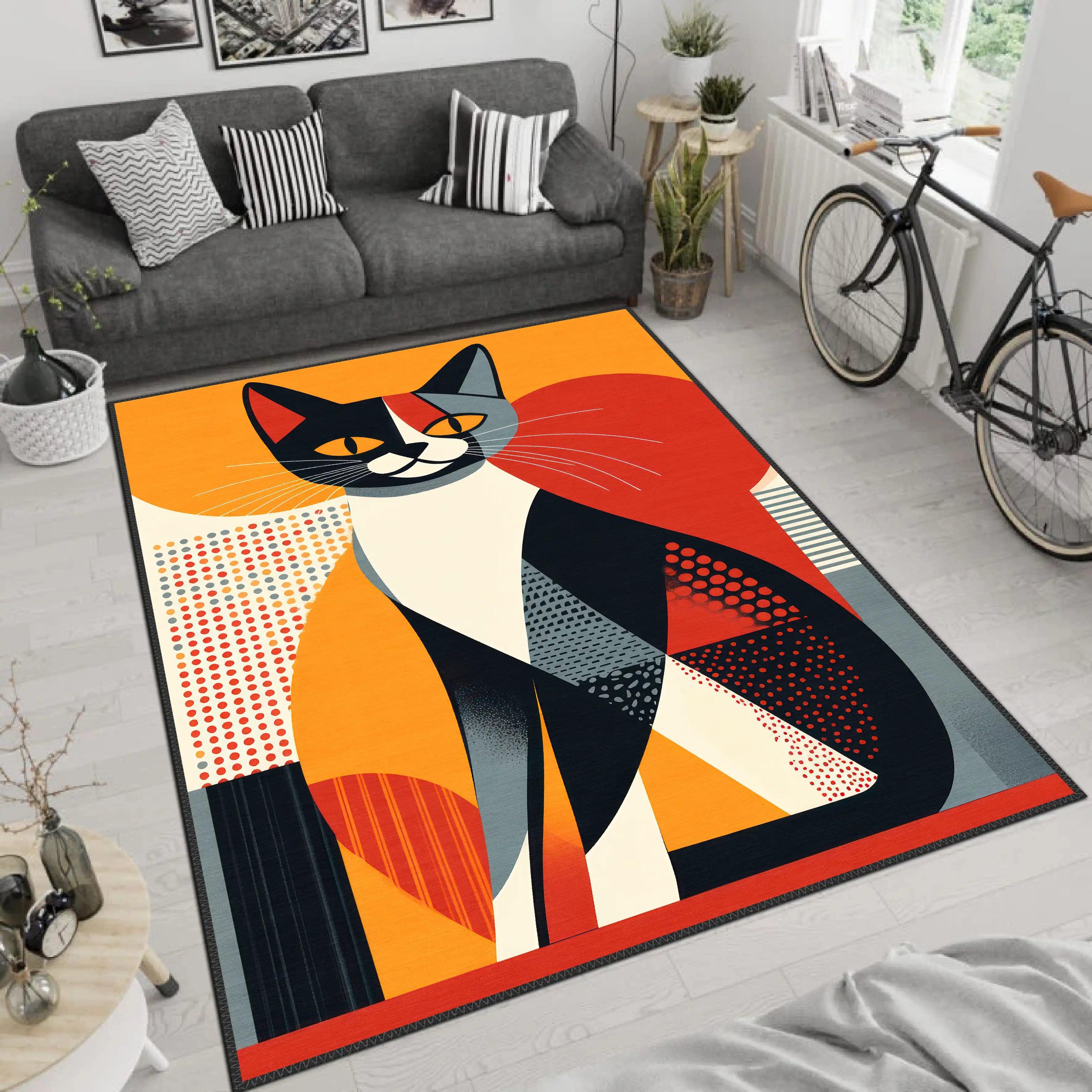 Artistic Cat Carpet - Aladdinrugs