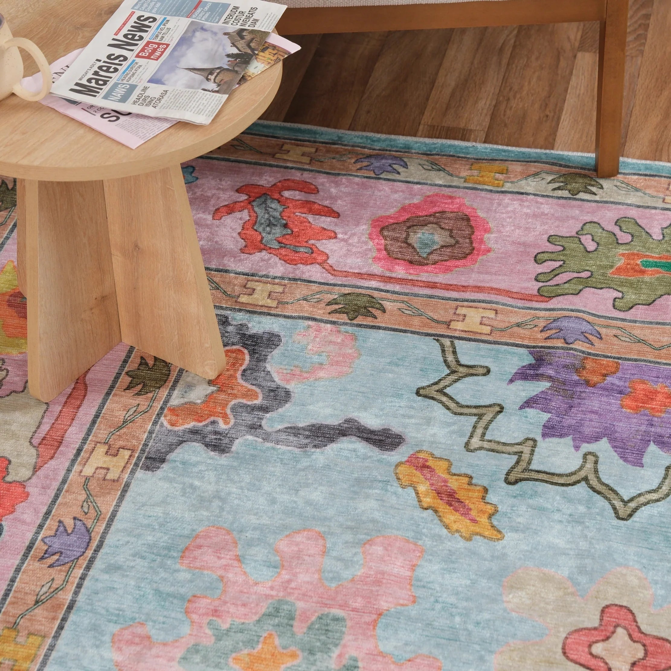 Floral Pink Rug - Aladdinrugs