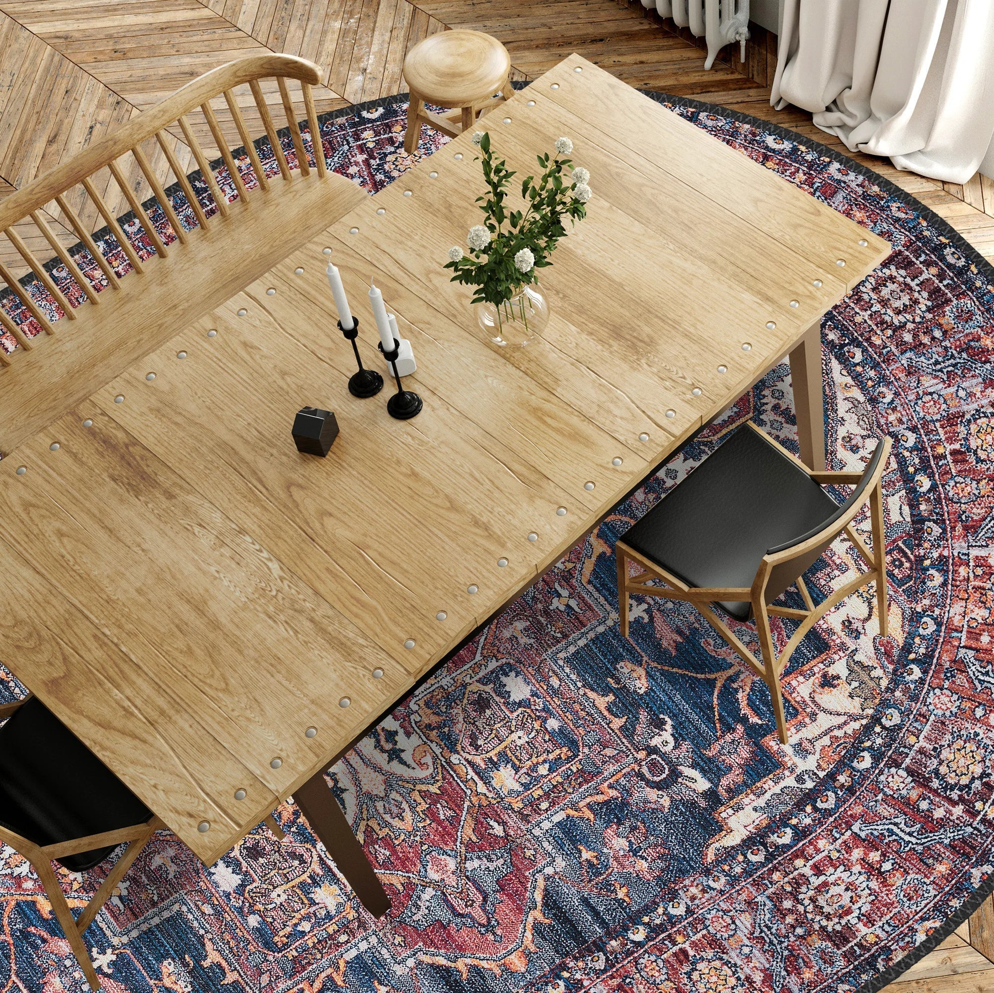 Navy Blue Persian Rug - Aladdinrugs