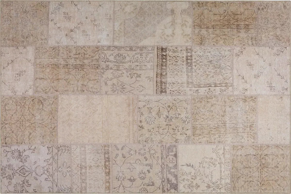 Beige Patchwork Rug - Aladdinrugs