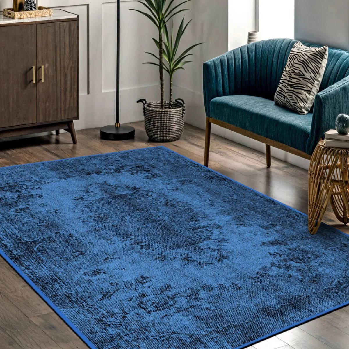Dark Blue Runner - Aladdinrugs