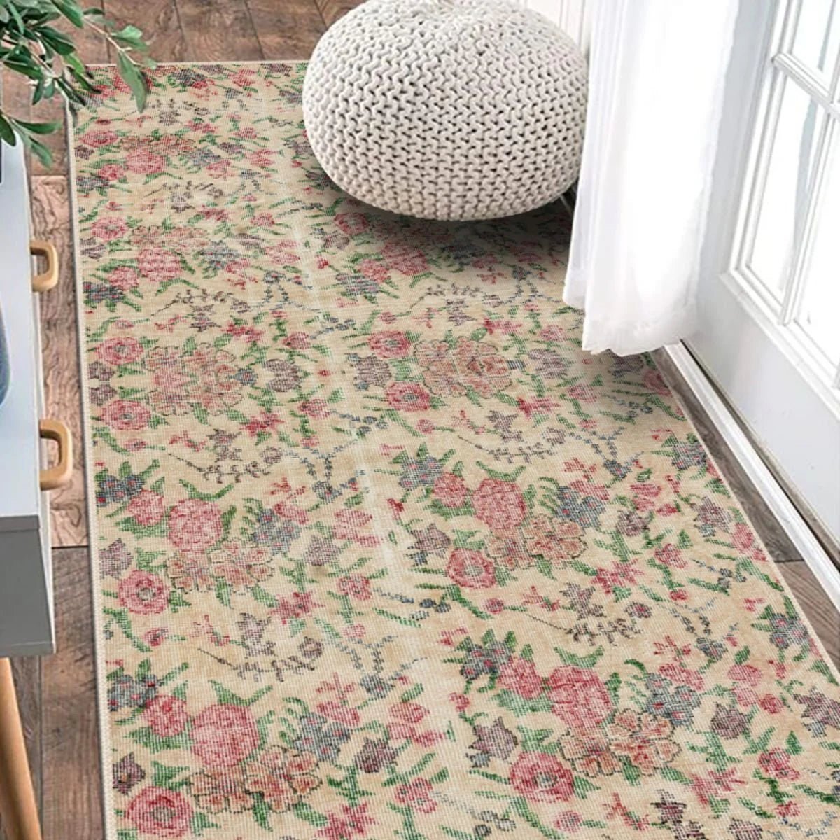 Cream Oushak Runner - Aladdinrugs