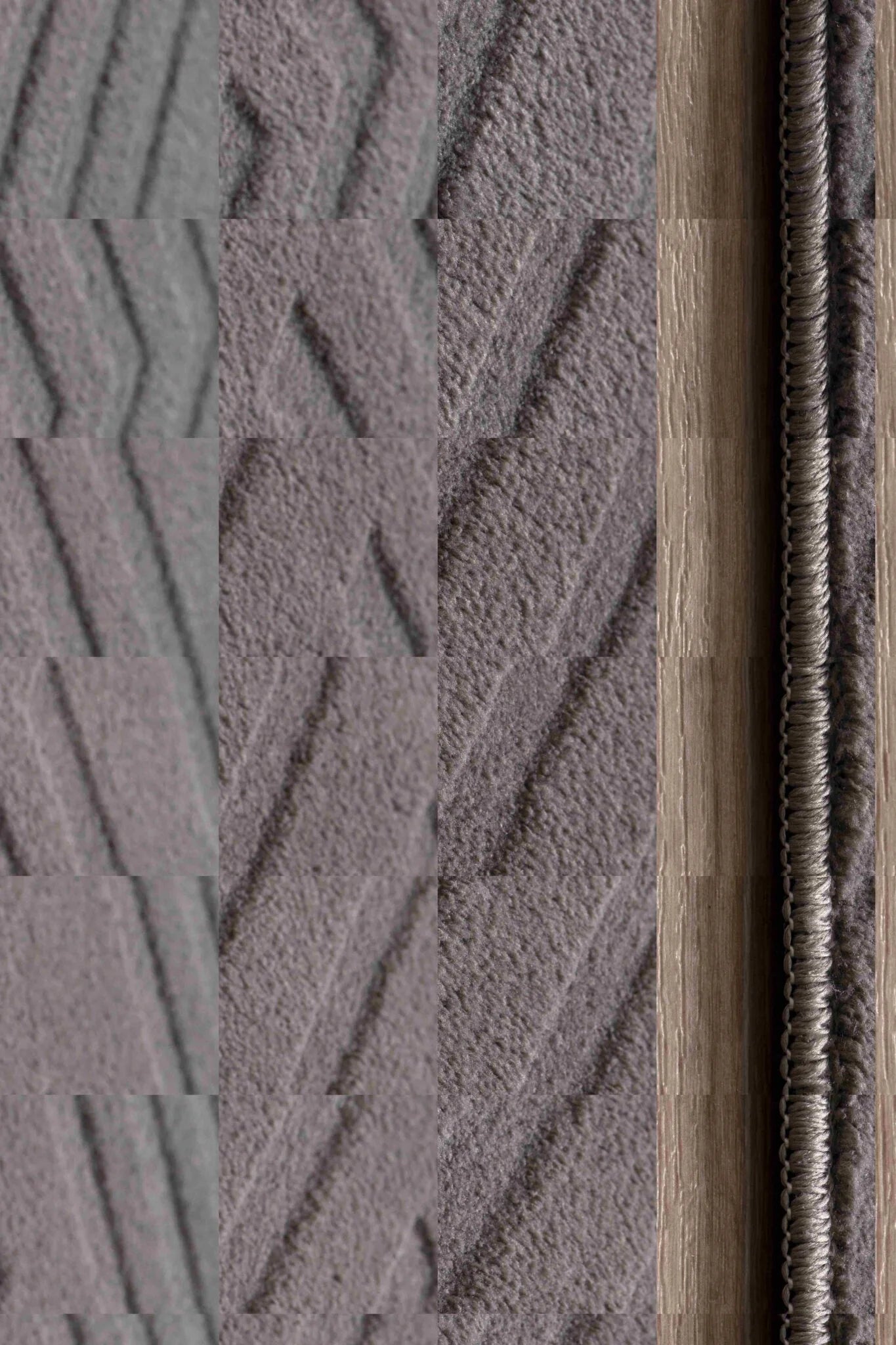 Modern Geometric, Soft & Non-Slip - OPPO Washable Rug 1010 Grey