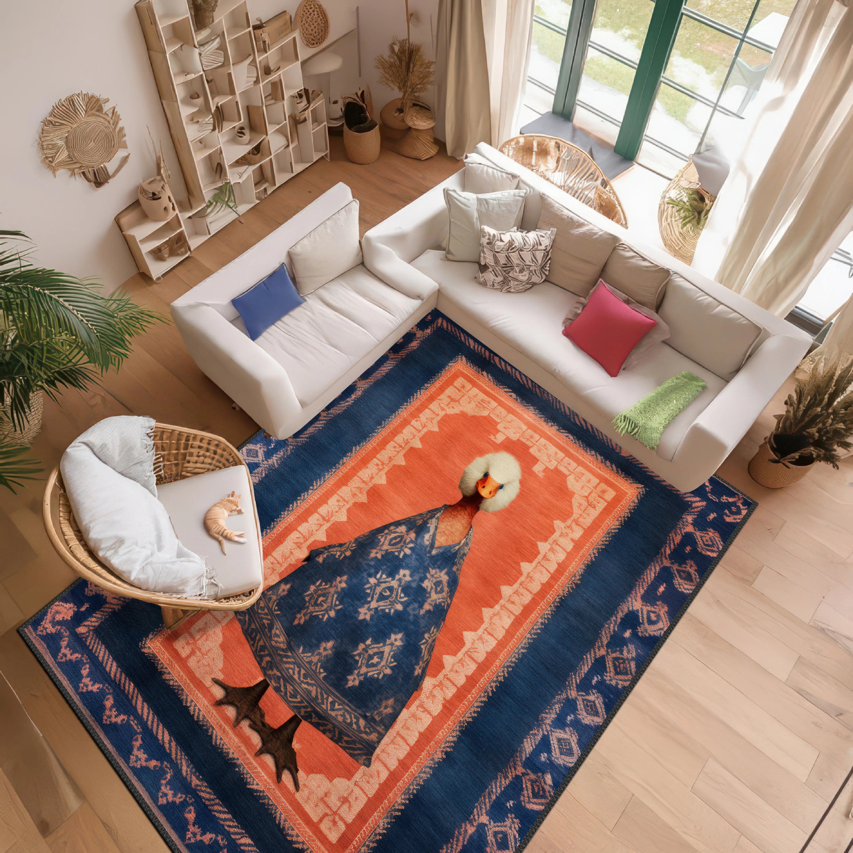 Artistic Goose Portrait Rug - Aladdinrugs