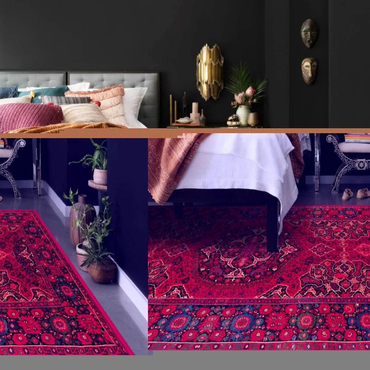 Deep Red Runner - Aladdinrugs