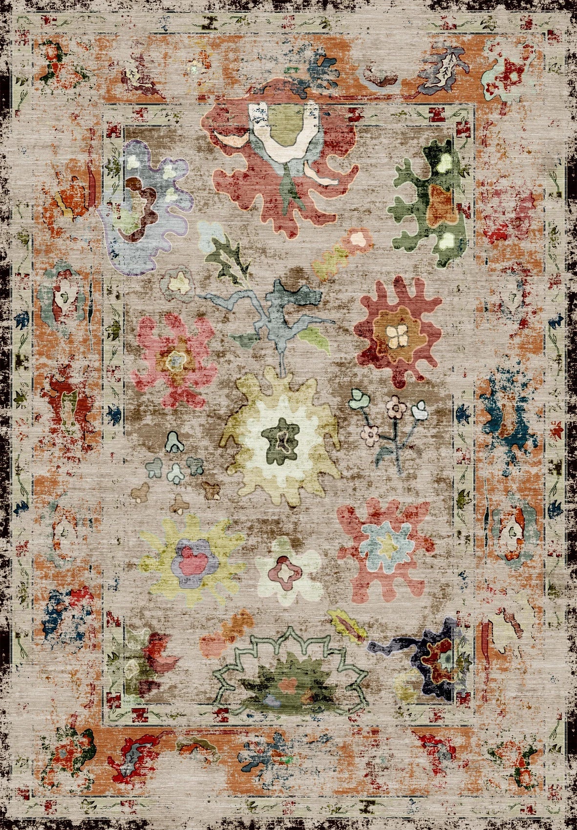 Rustic Oushak Rug - Aladdinrugs